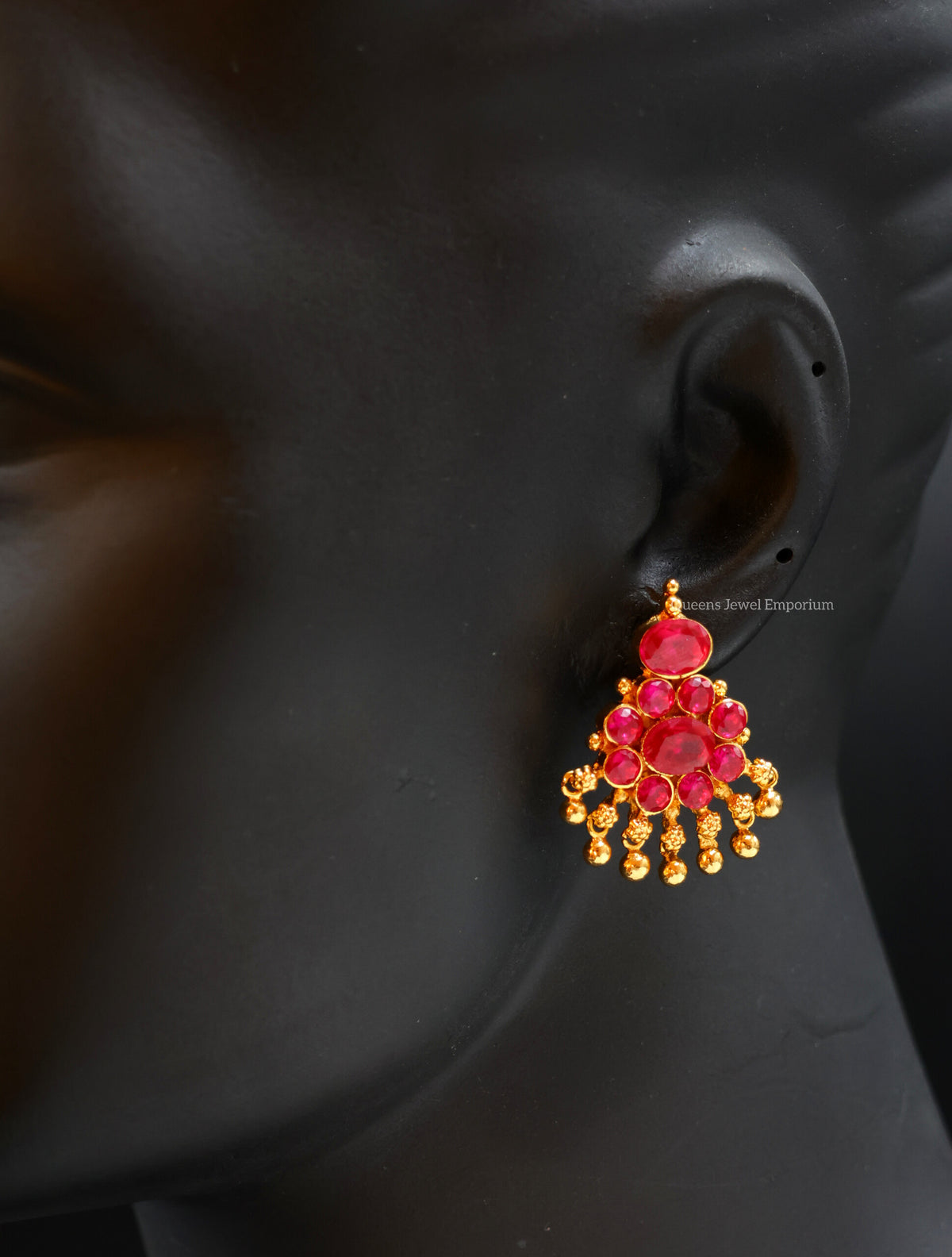 Arunthavi Earrings - Balaji Pink
