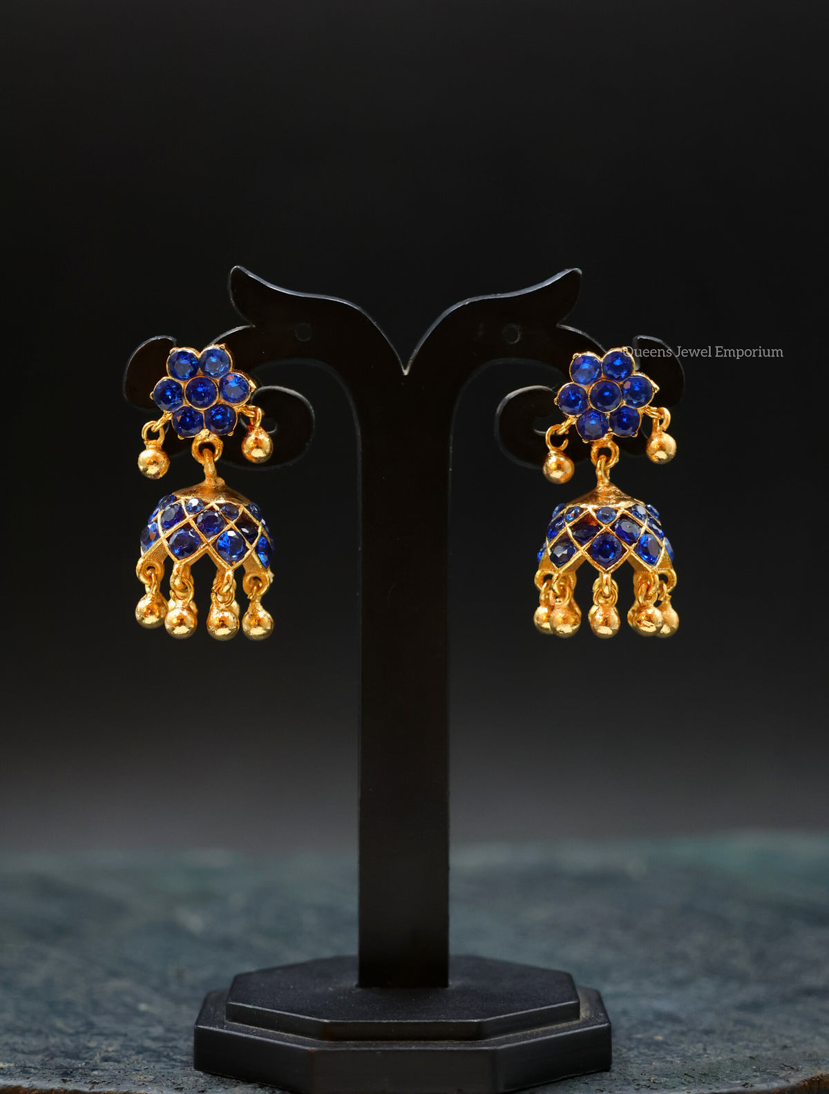 Durgadevi Jhumka - Blue
