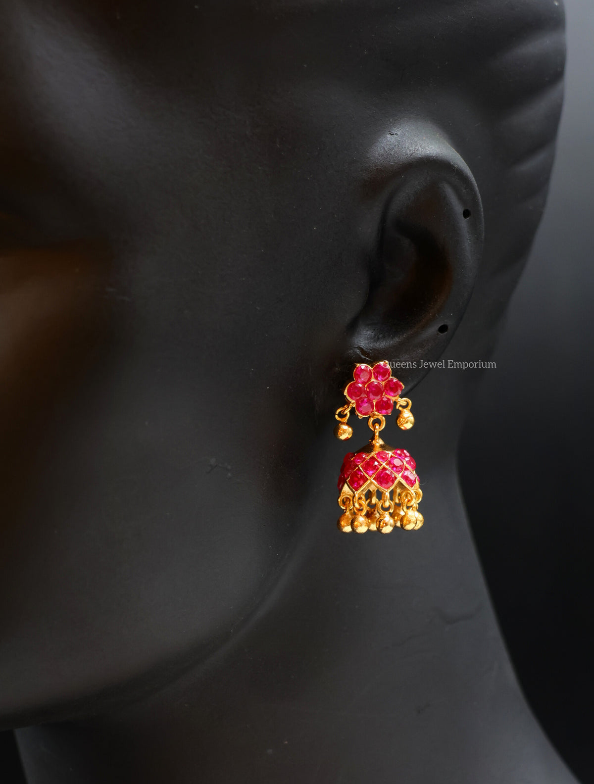 Durgadevi Jhumka - Balaji Pink