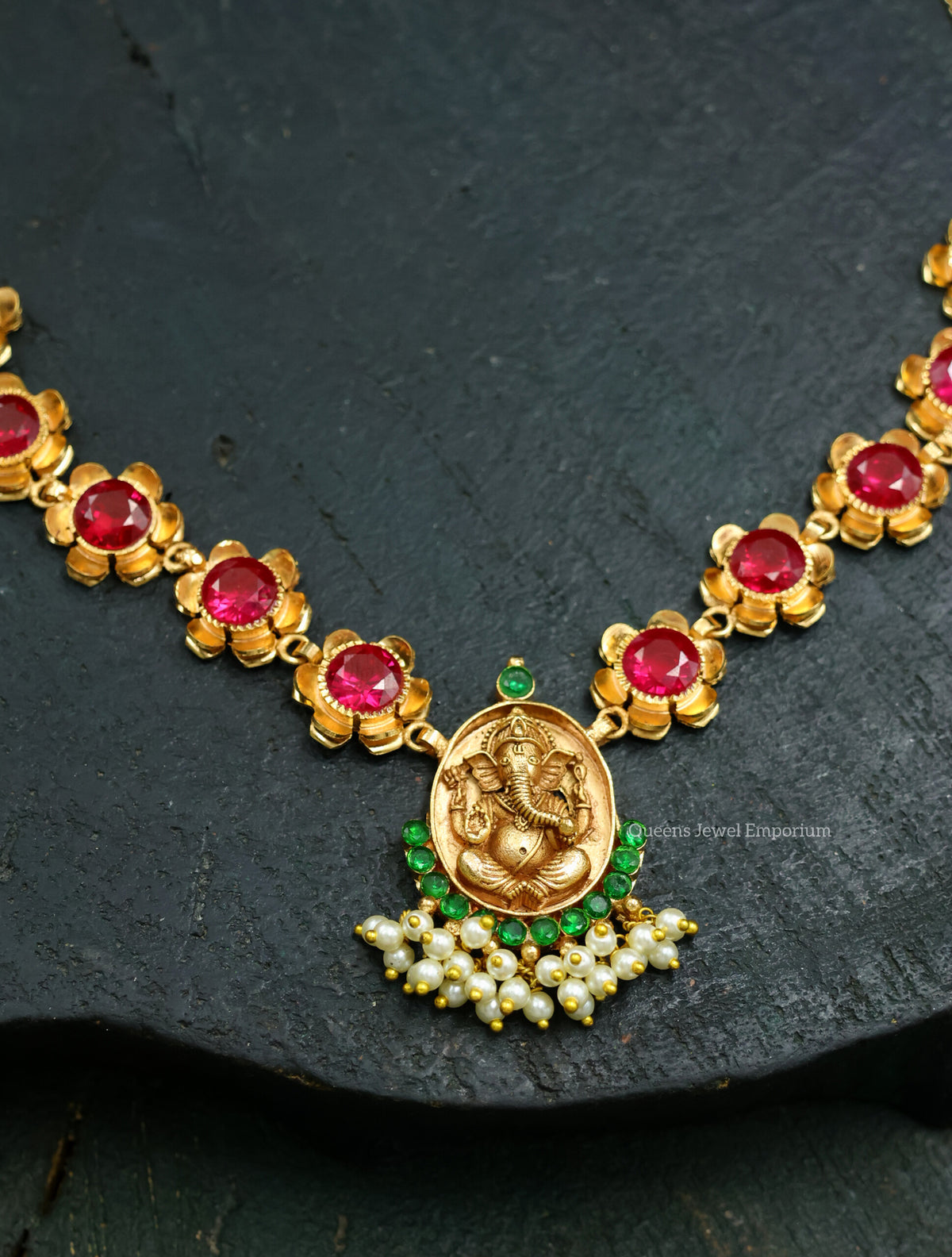 Pushpa Ganesha Necklace