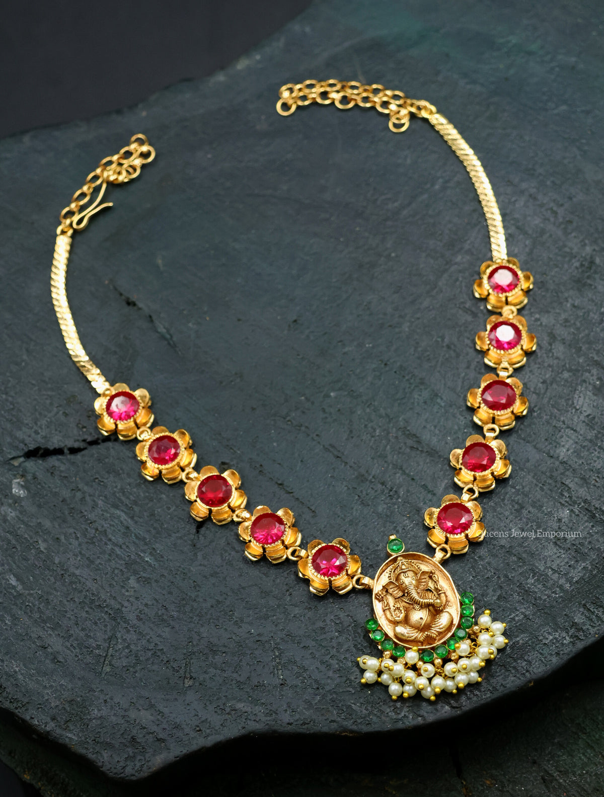 Pushpa Ganesha Necklace