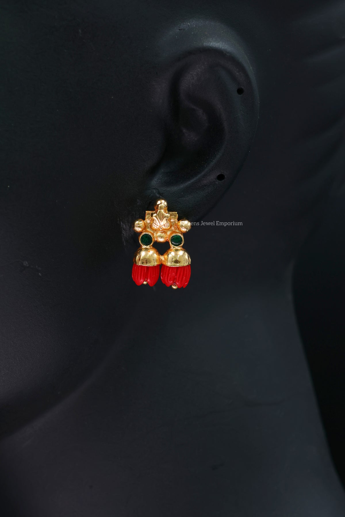 Pavalamalli Earring - Red
