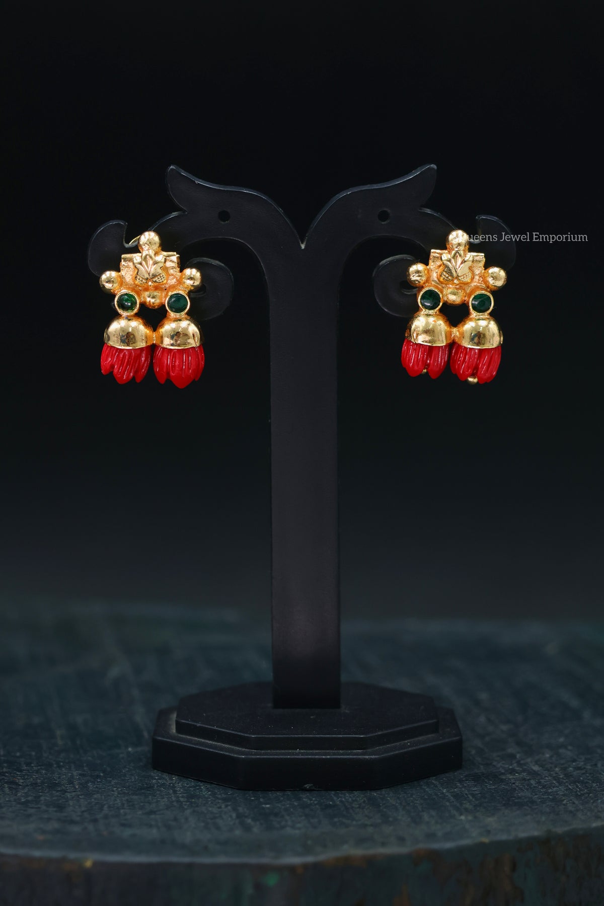 Pavalamalli Earring - Red