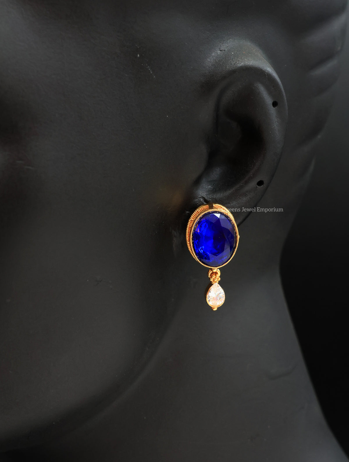 Chamundi Devi Earrings - Blue