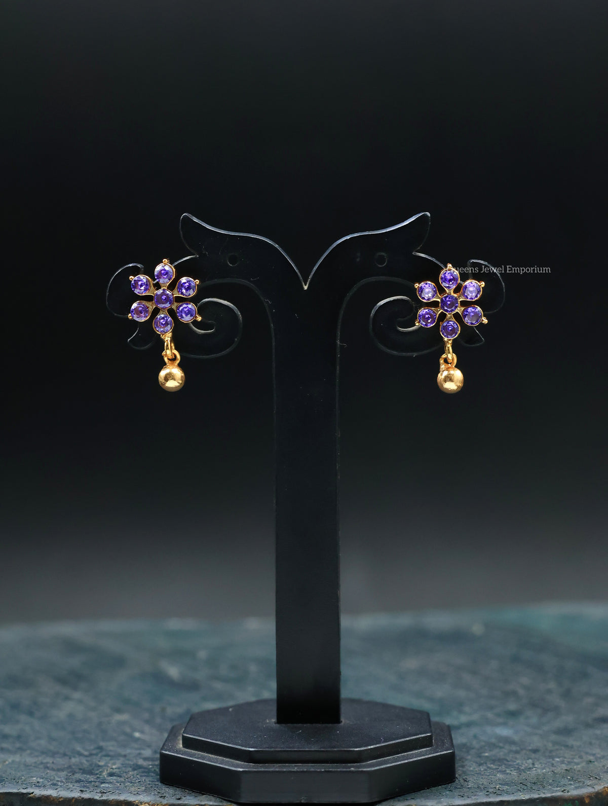 Thenmozhi Earrings - Purple
