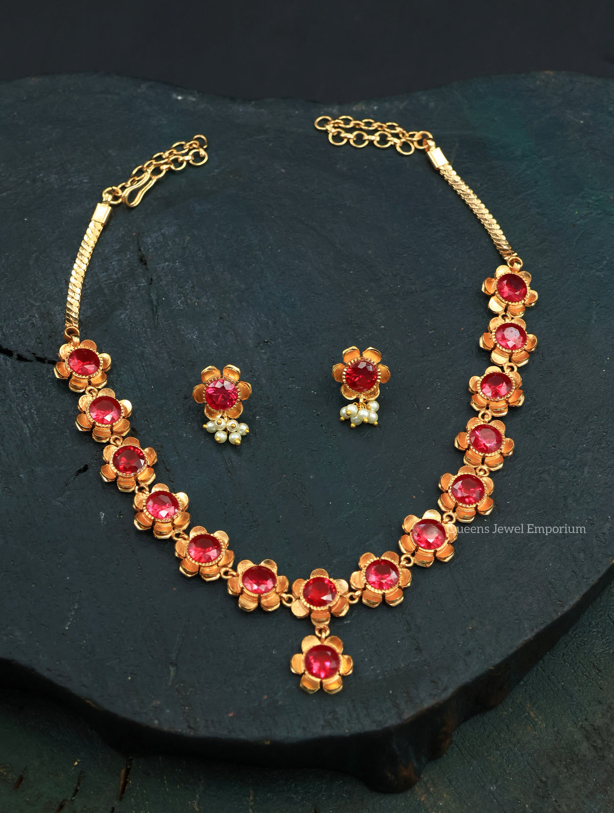 Poongothai Necklace - Balaji Pink