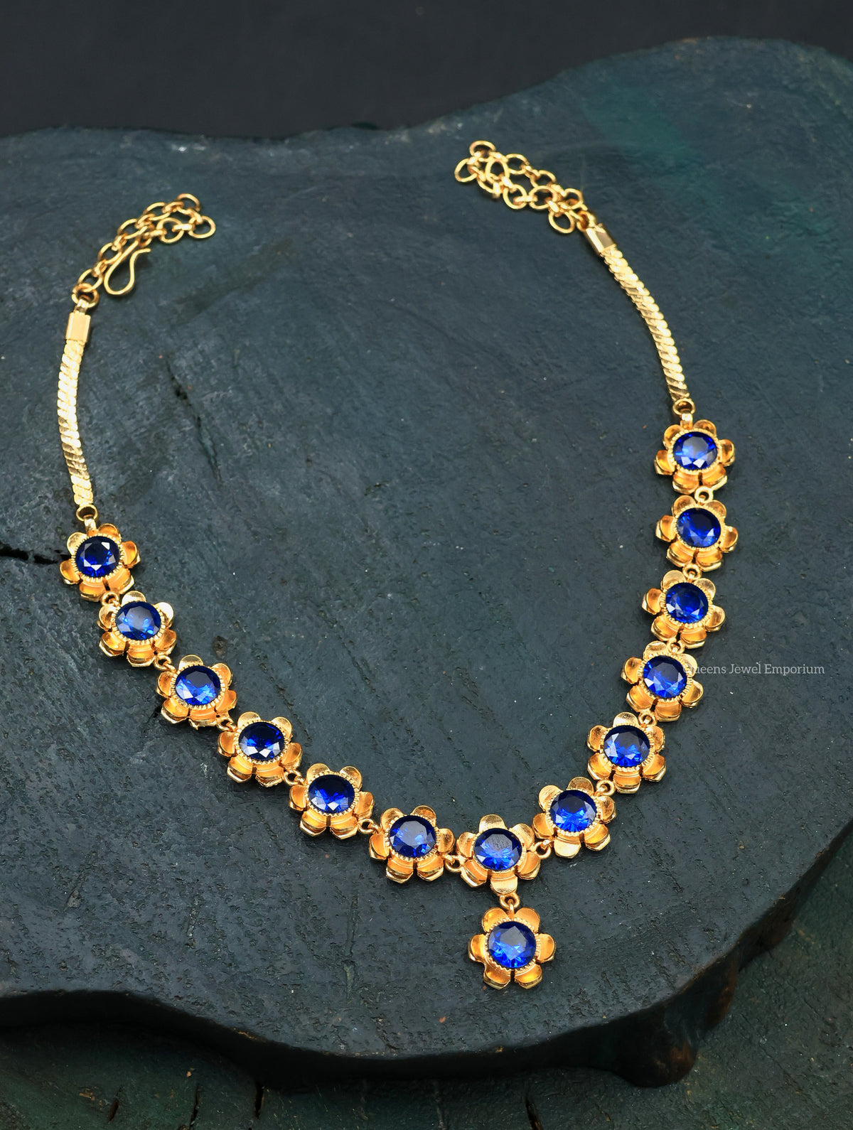 Poongothai Necklace - Blue