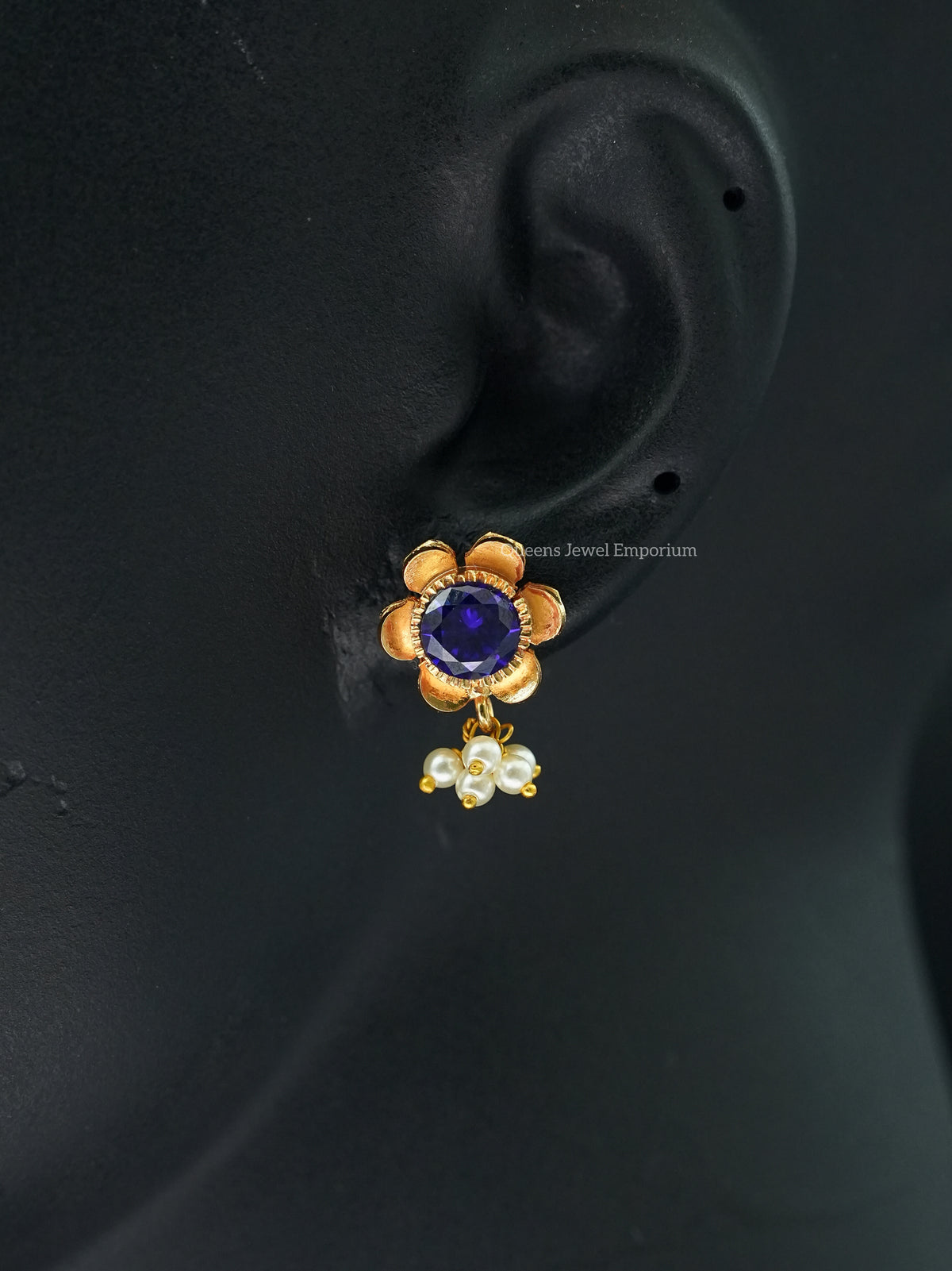 Poongothai Studs - Violet
