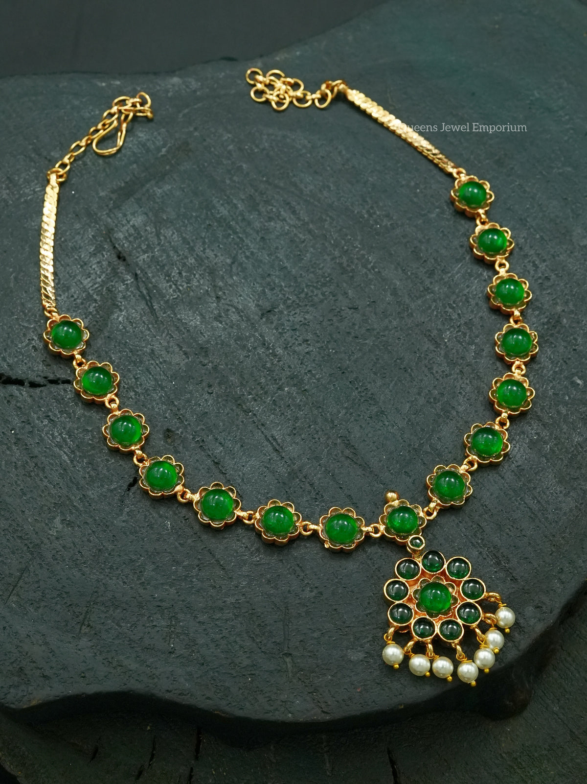 Banumathi Necklace - Green