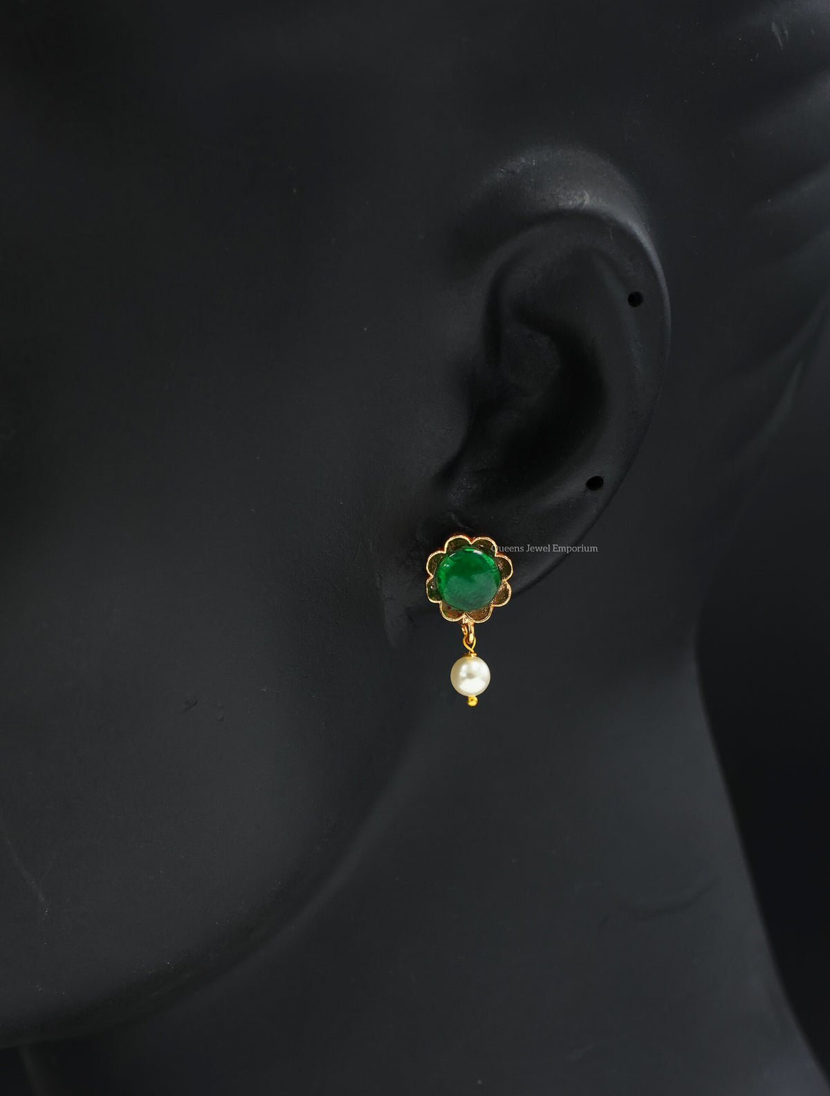 Banumathi Earrings - Green
