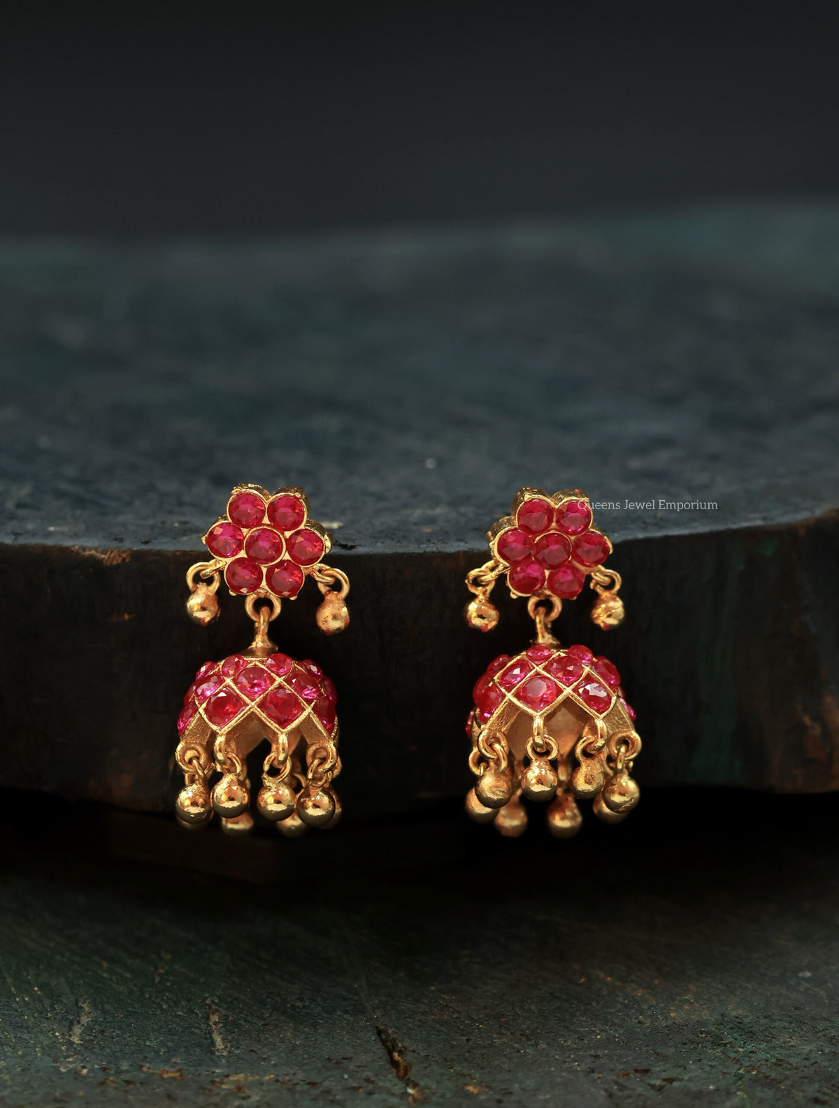 Durgadevi Jhumka - Balaji Pink