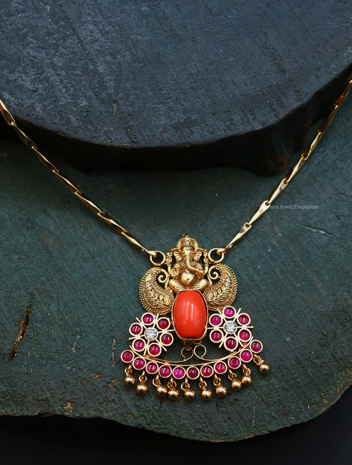 Ganapathy Coral Long Chain