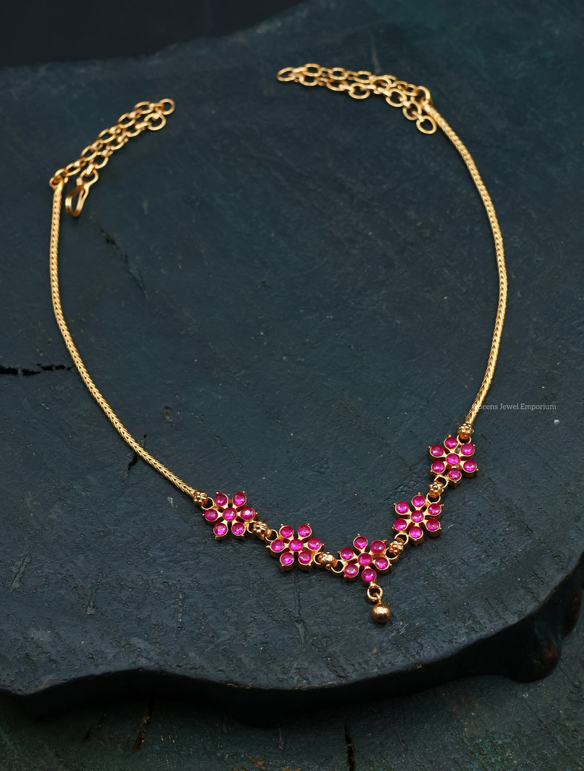 Thenmozhi Necklace - Balaji Pink