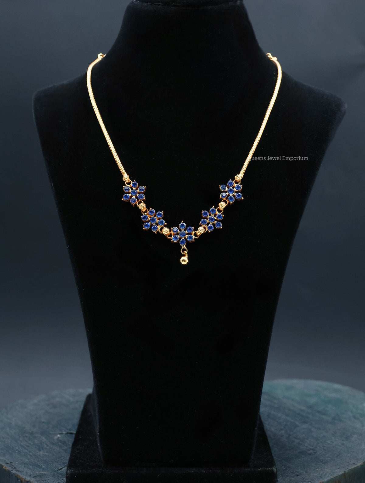 Thenmozhi Necklace - Blue