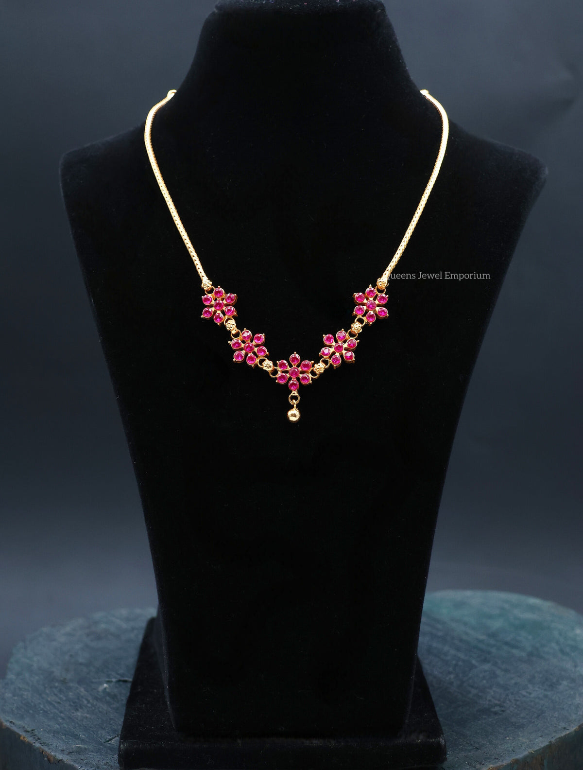 Thenmozhi Necklace - Balaji Pink
