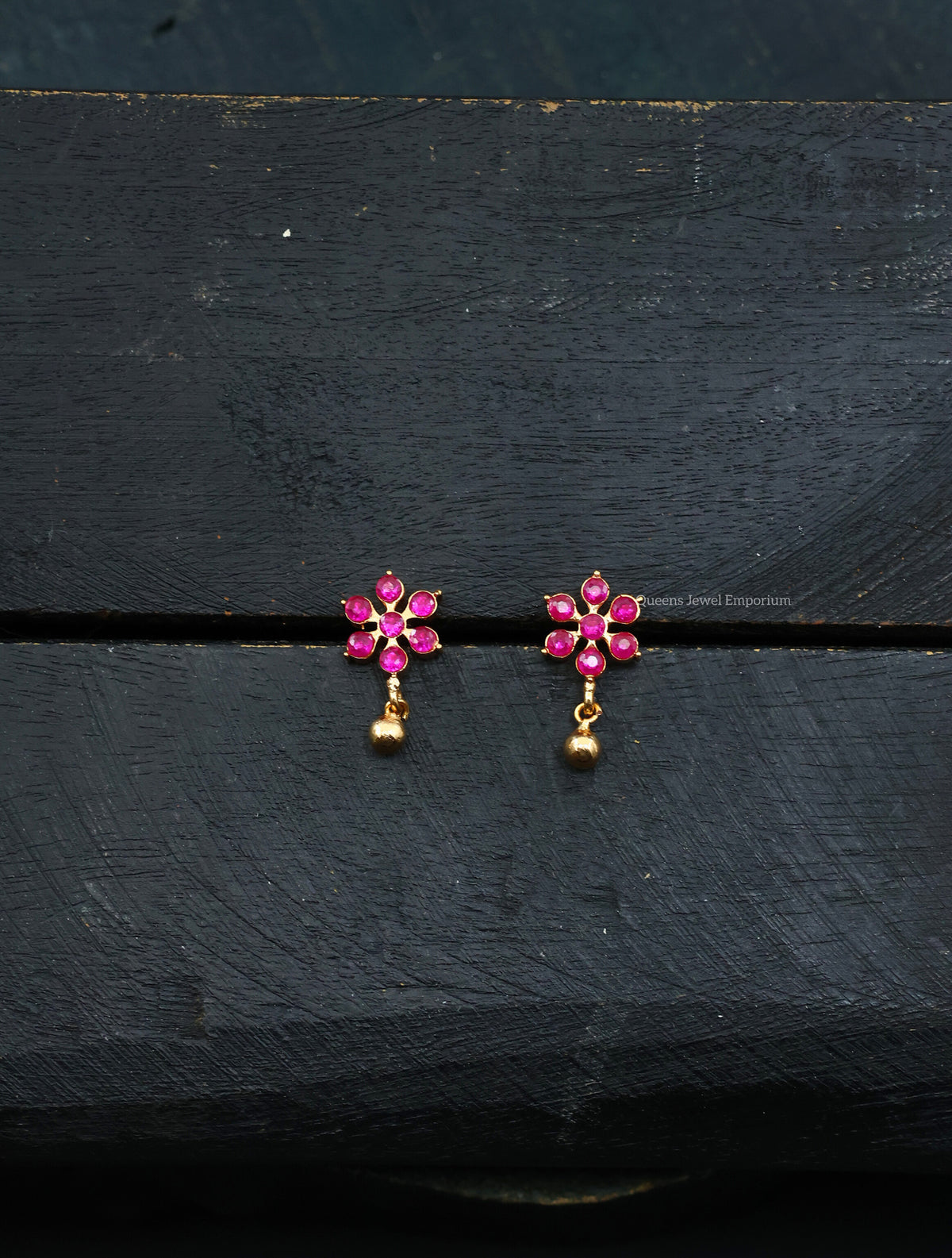Thenmozhi Earrings - Balaji Pink