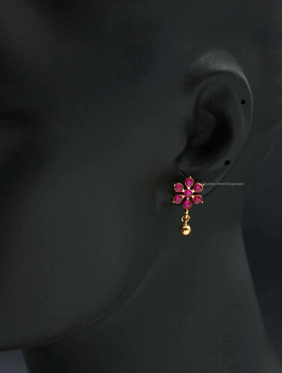 Thenmozhi Earrings - Balaji Pink