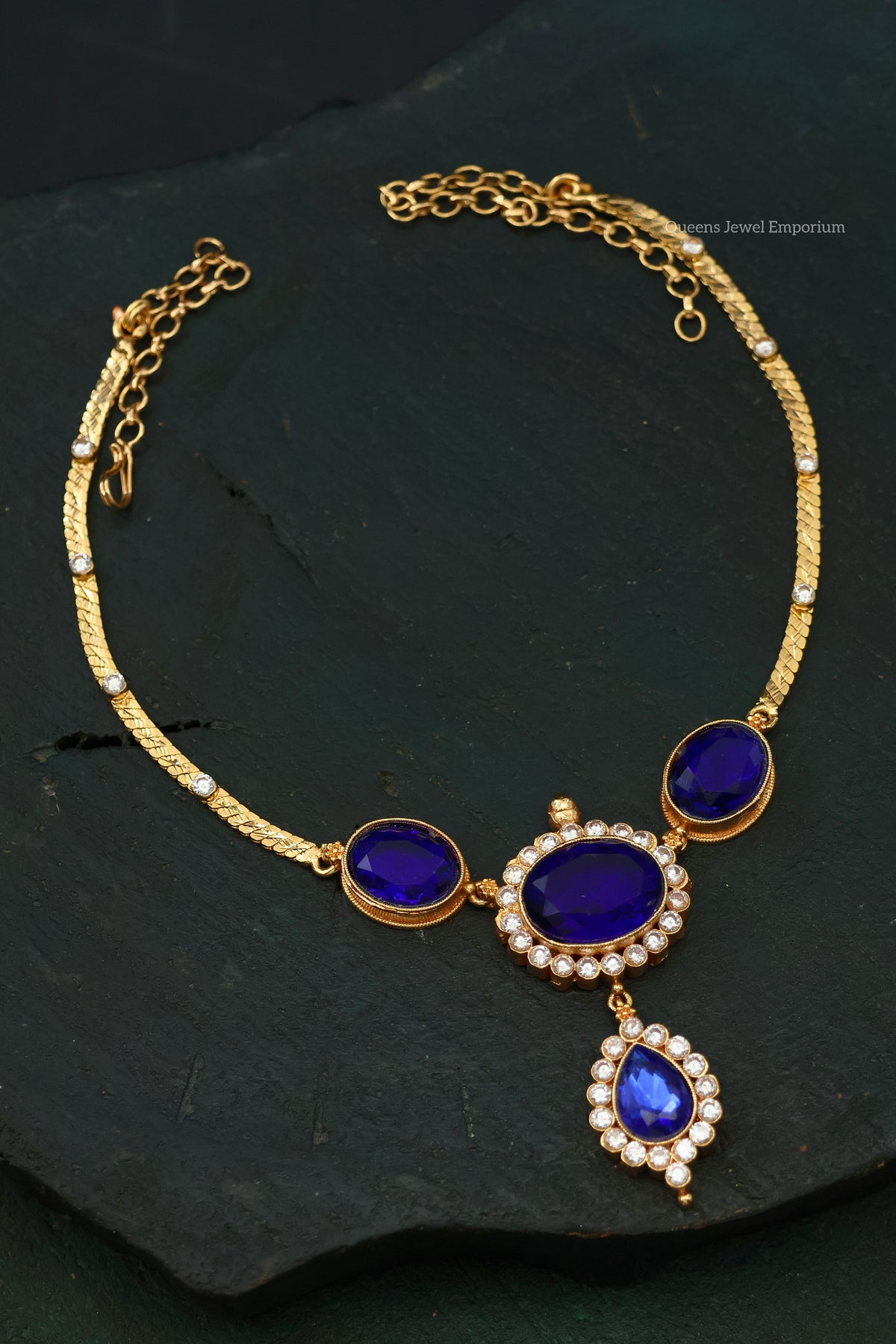 Kamaladevi Necklace - Blue