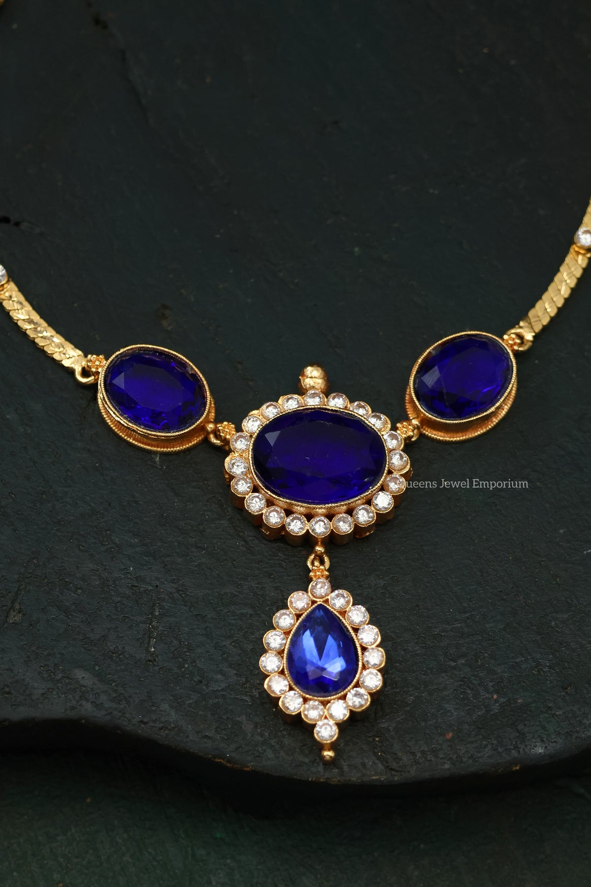 Kamaladevi Necklace - Blue