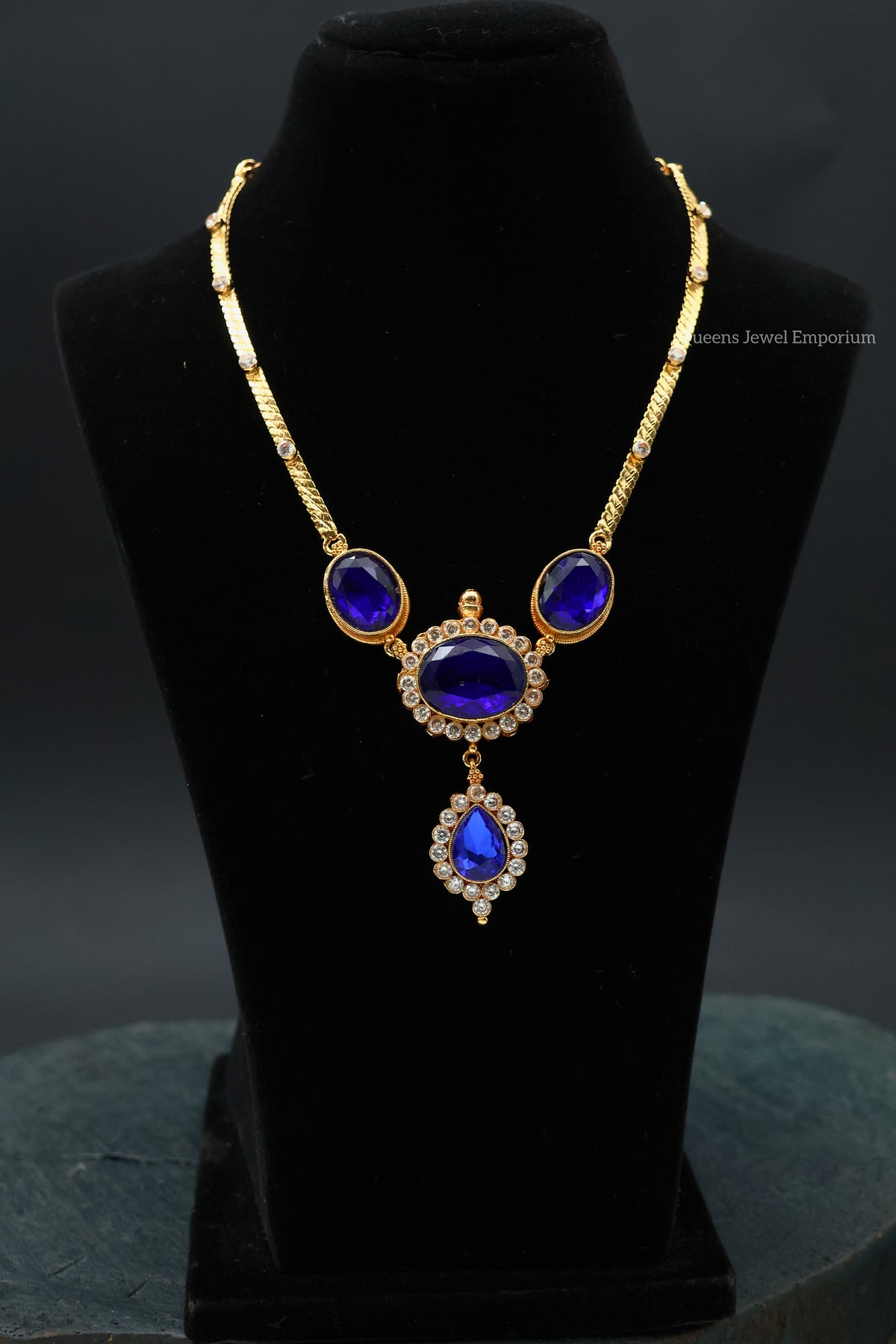 Kamaladevi Necklace - Blue