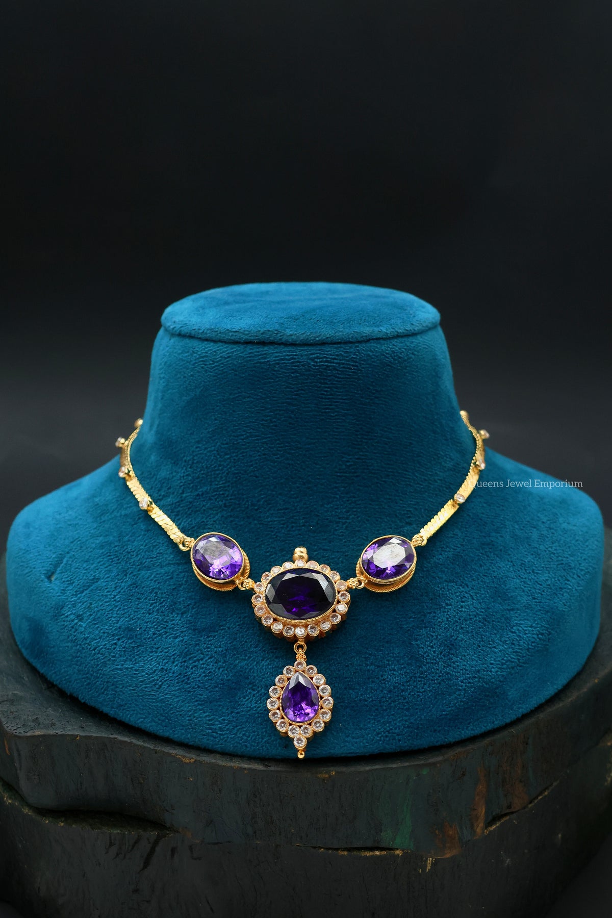 Kamaladevi Necklace - Purple
