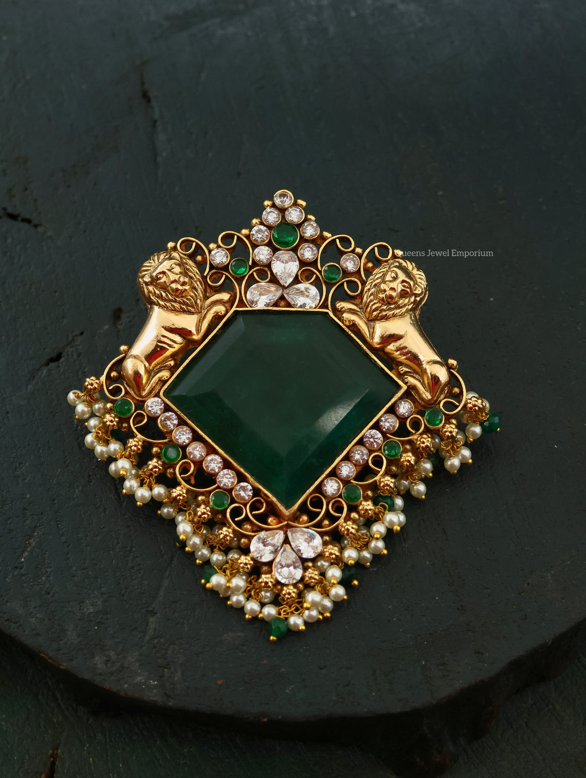 Simha Rathna Pendant - Green