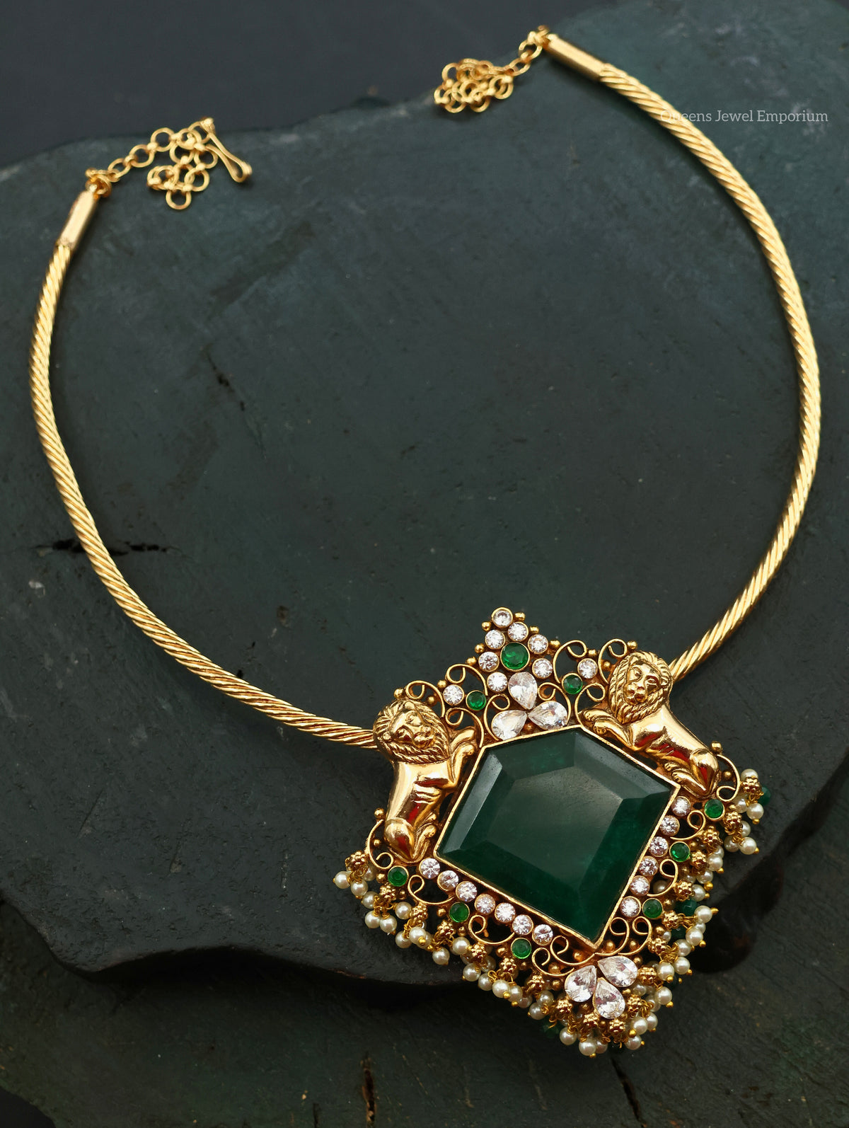 Simha Rathna Pendant - Green