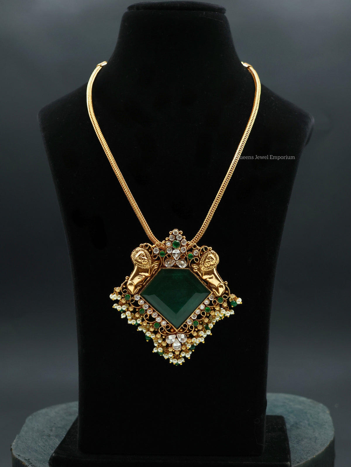 Simha Rathna Pendant - Green