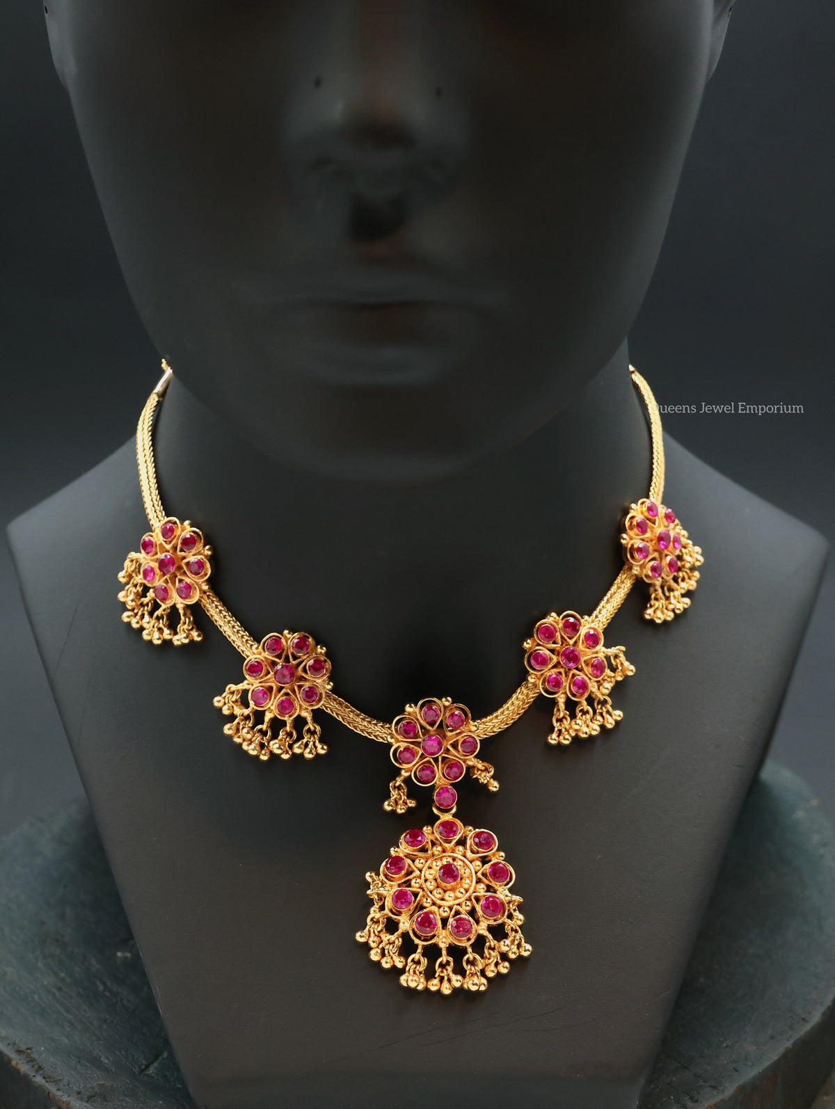 Charulatha Necklace - Balaji Pink