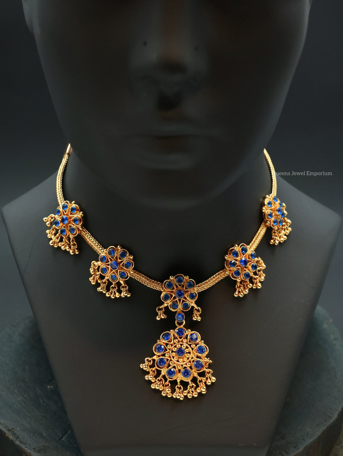 Charulatha Necklace - Blue
