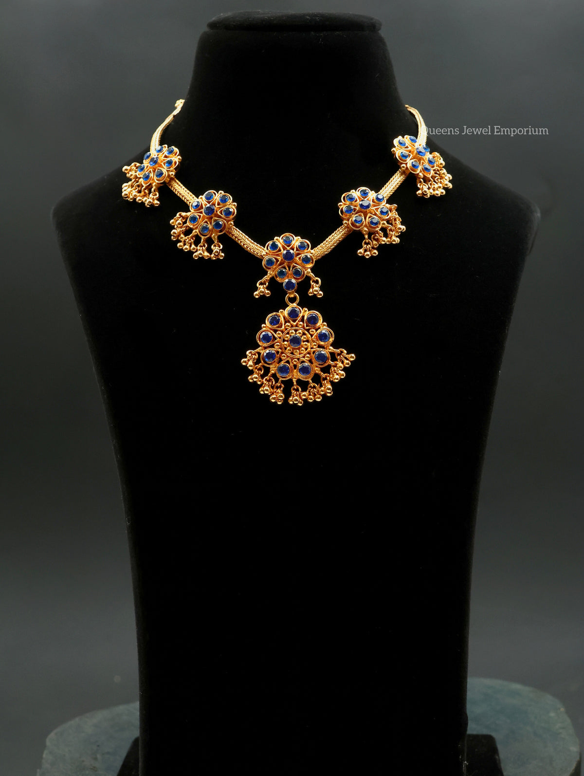 Charulatha Necklace - Blue
