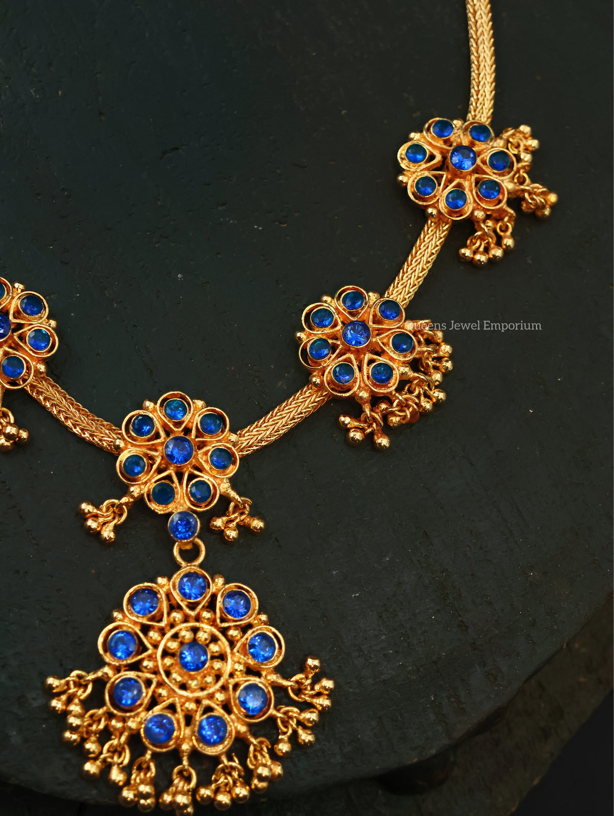 Charulatha Necklace - Blue