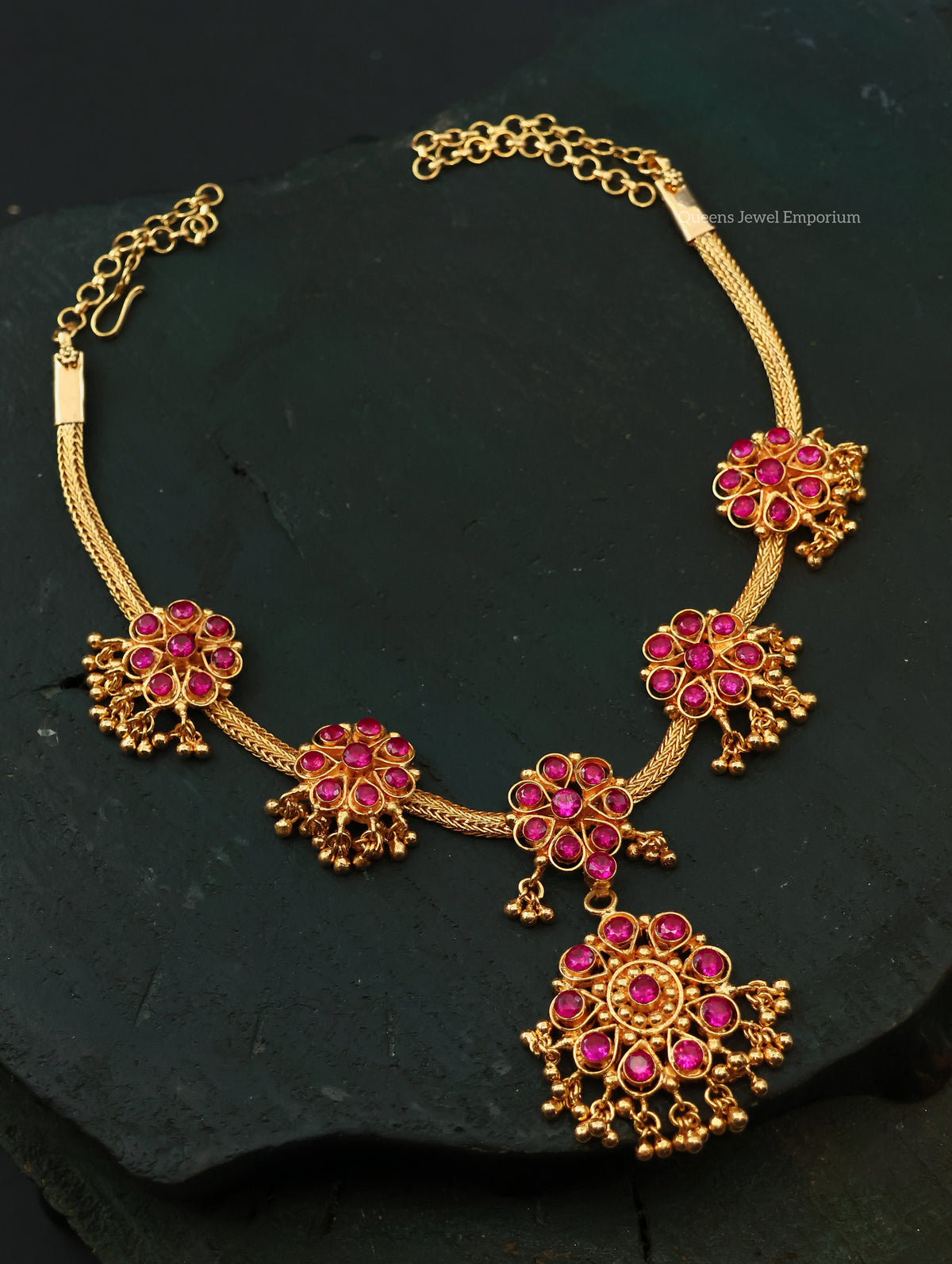 Charulatha Necklace - Balaji Pink