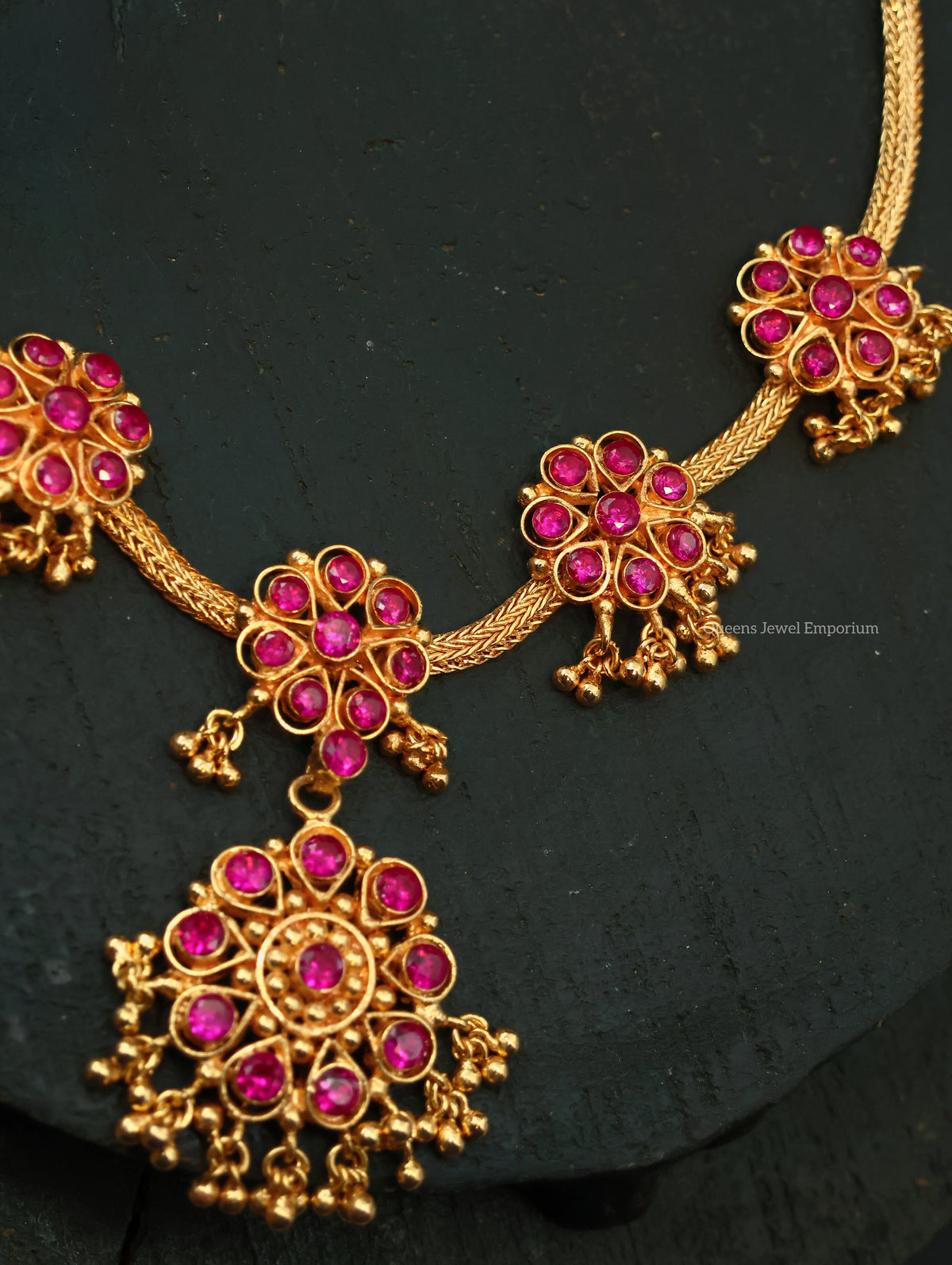 Charulatha Necklace - Balaji Pink
