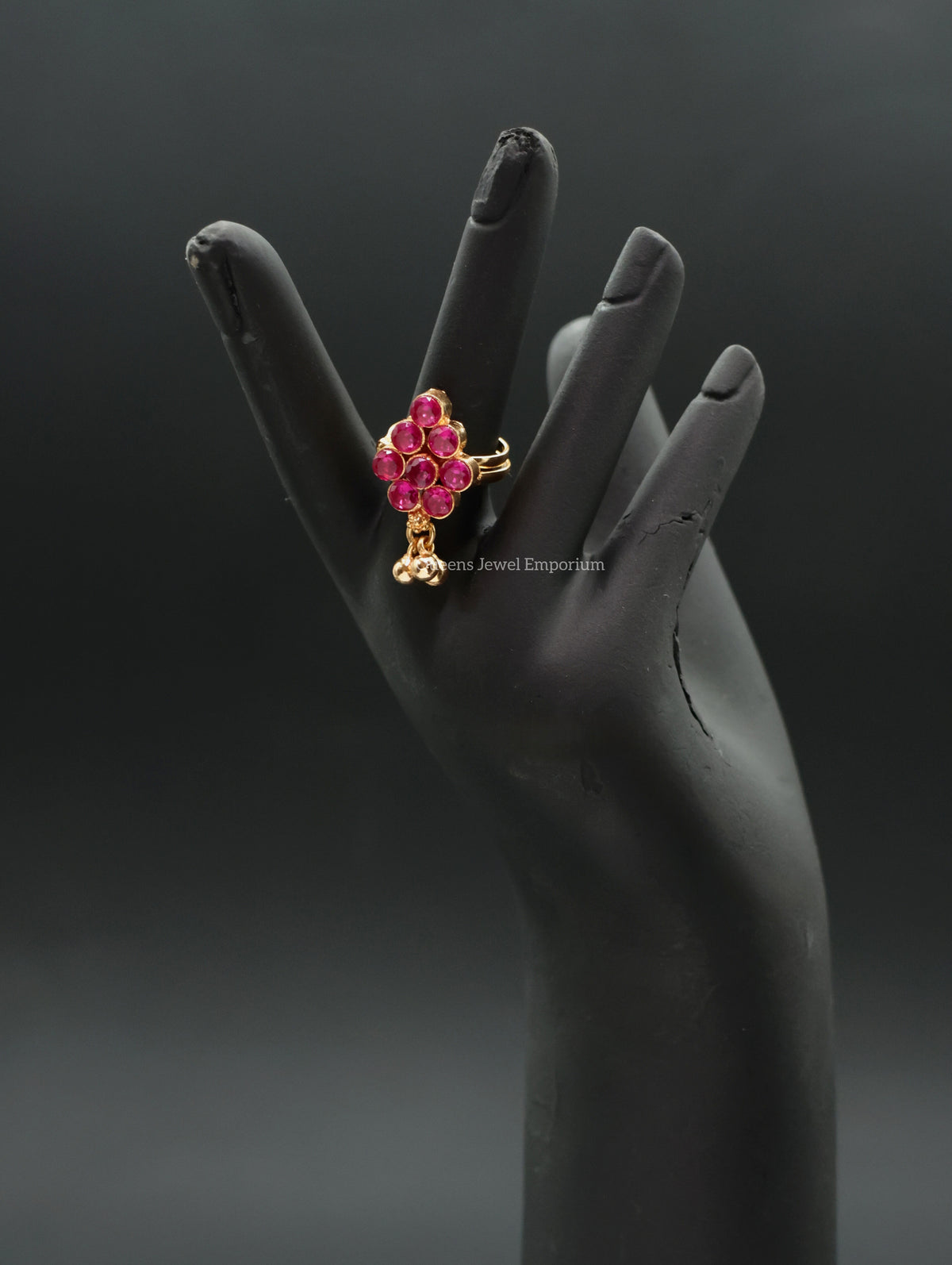 Ananya Finger Ring - Balaji Pink