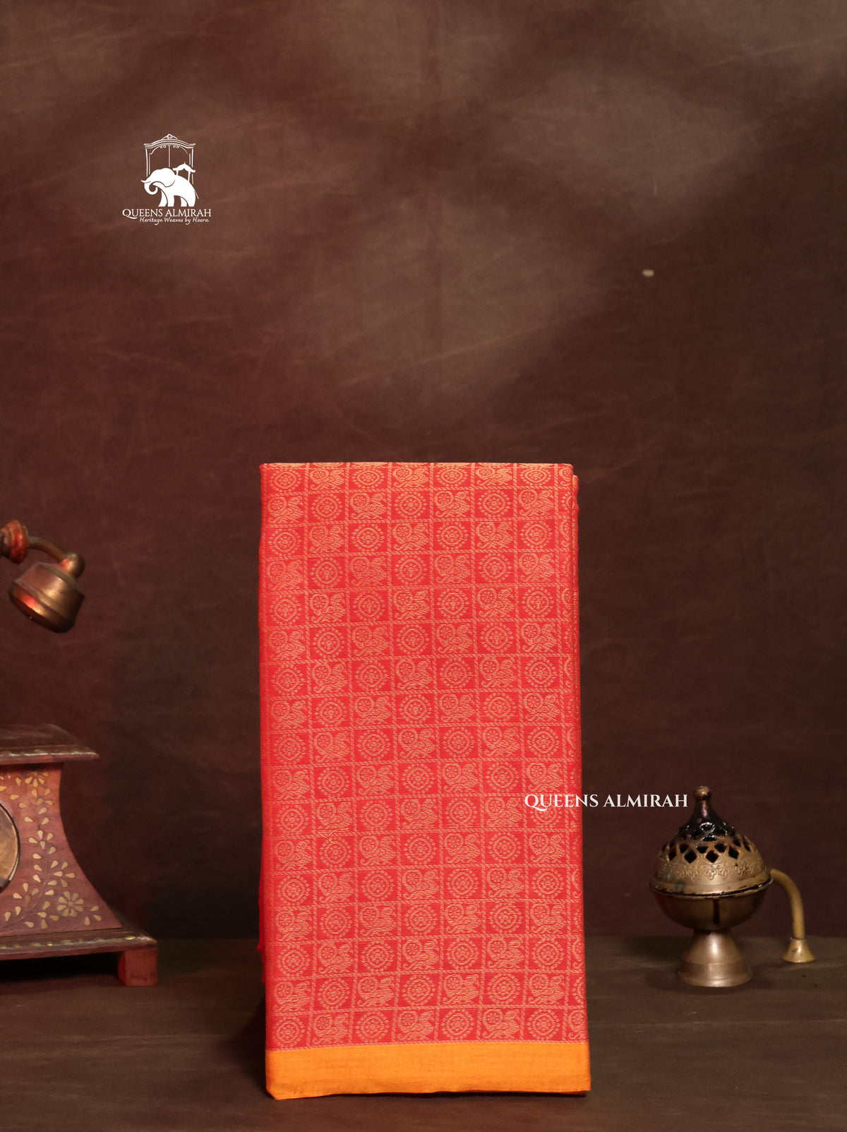 Red With Yellow Kanchi Cotton Saree
