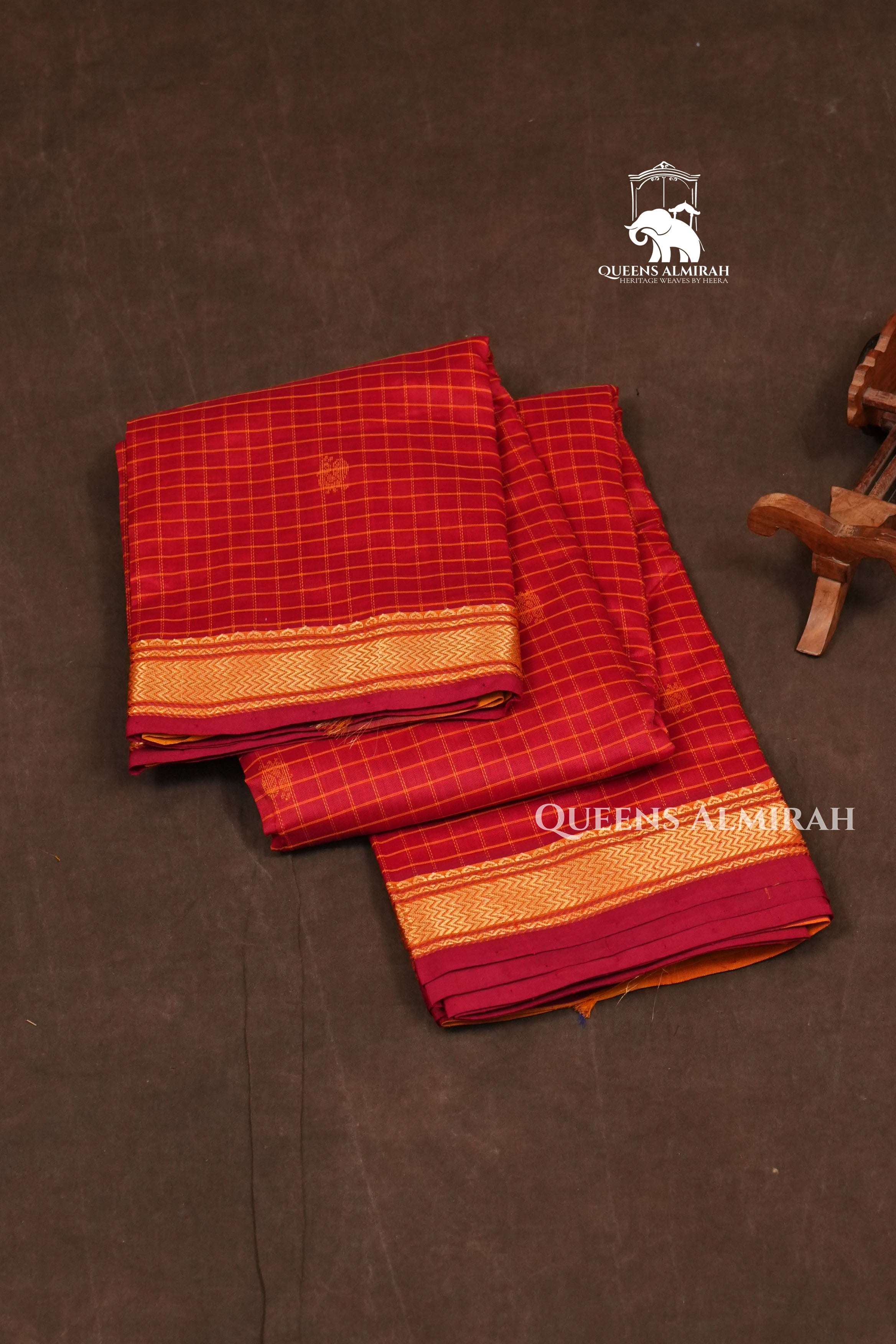 Red Kattam Budget Silk Cotton Saree