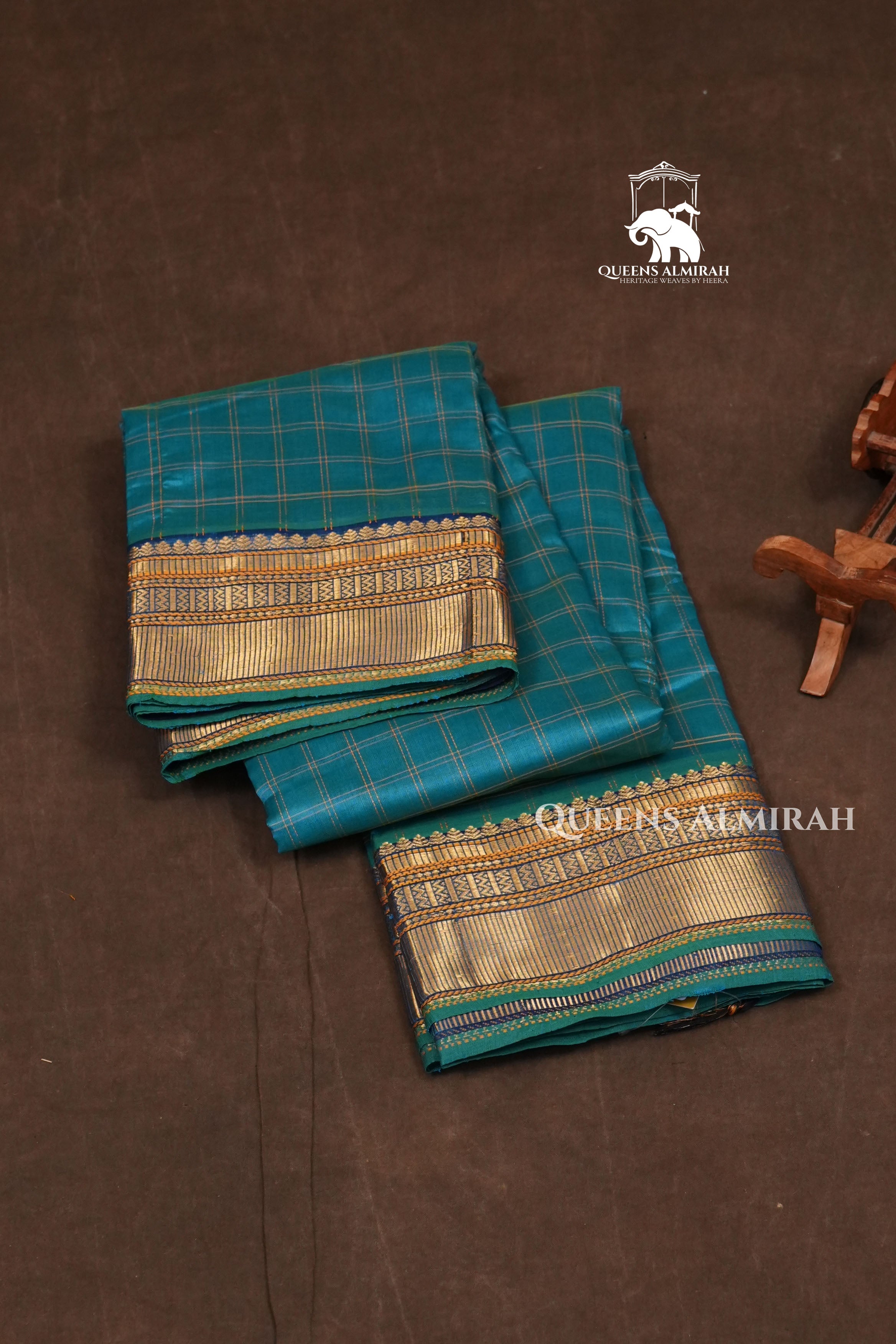 Blue Kattam Budget Silk Cotton Saree