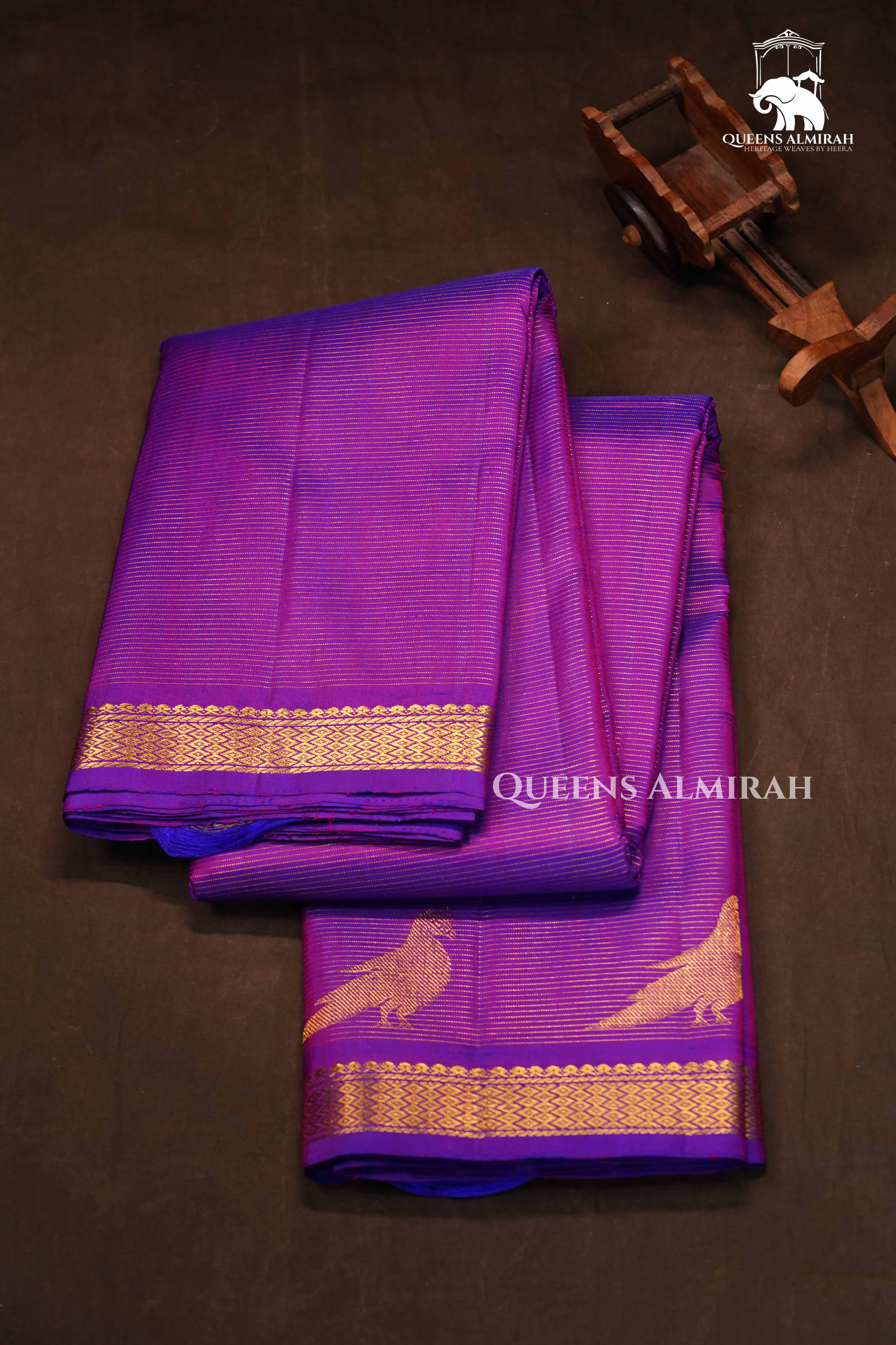 Purple Pure Kanchivaram Silk Saree