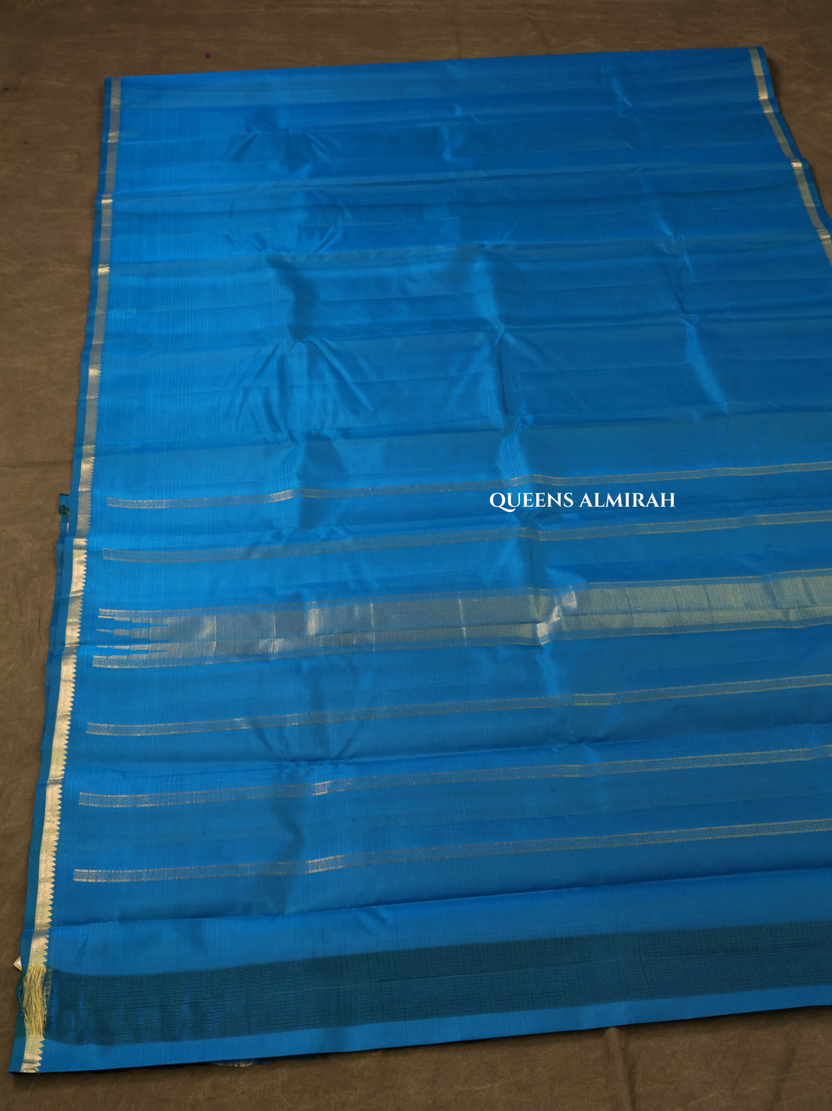 Sea Blue Pure Kanchivaram Silk Saree