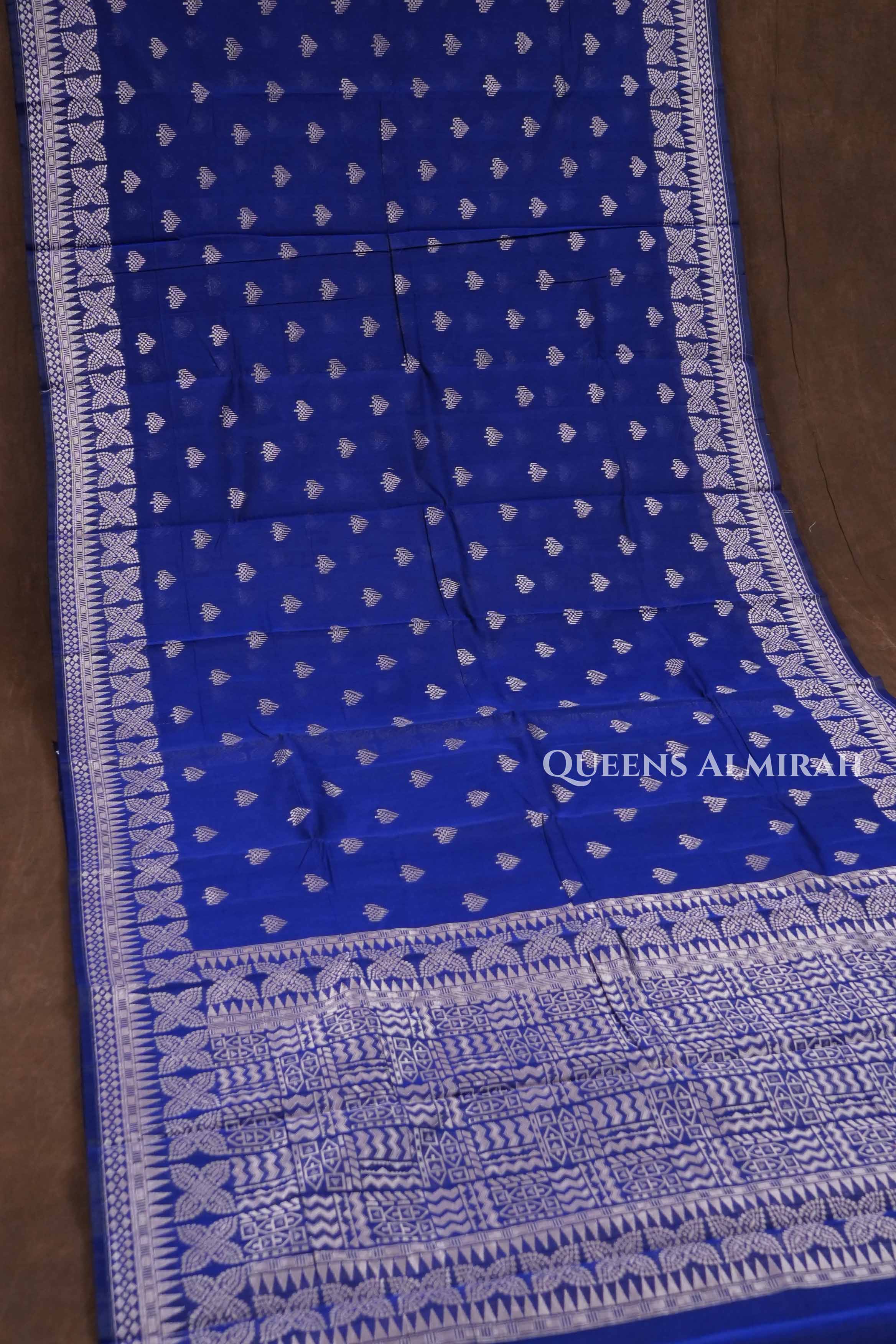 Navy Blue Semi Silk Cotton Saree