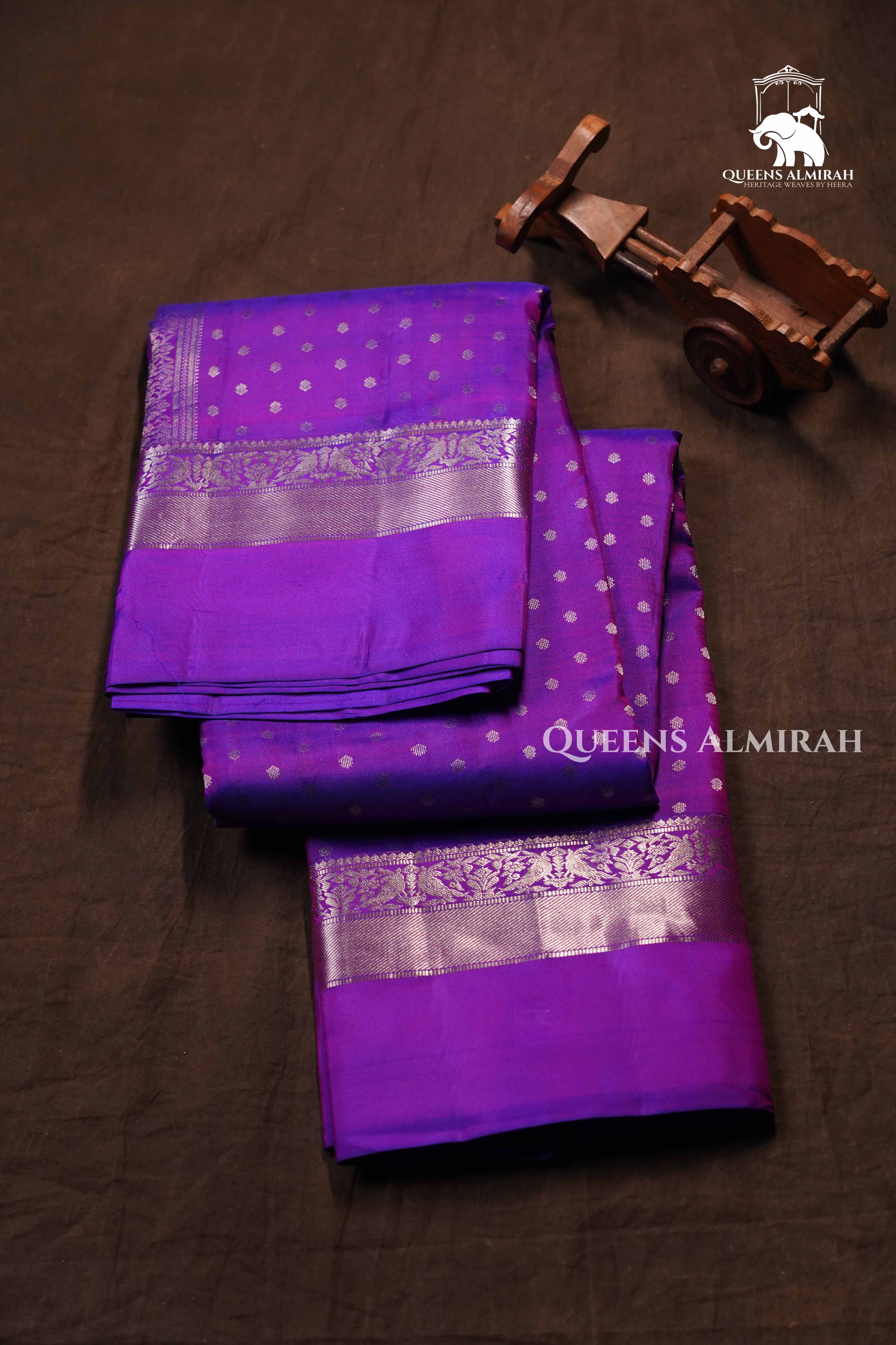 Violet Pure Kanchivaram Silk Saree
