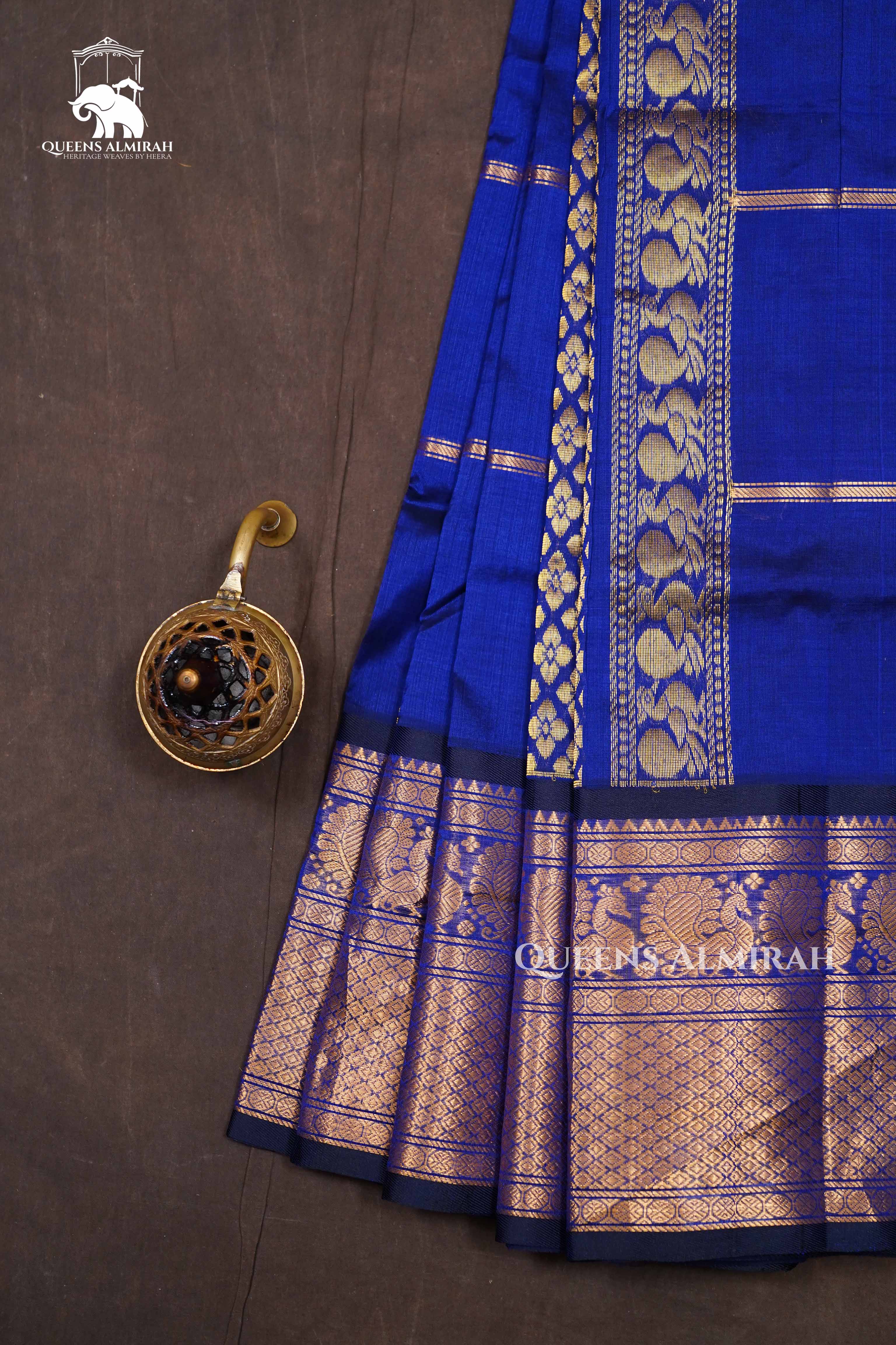 Dark Blue Pure Silk Cotton Saree