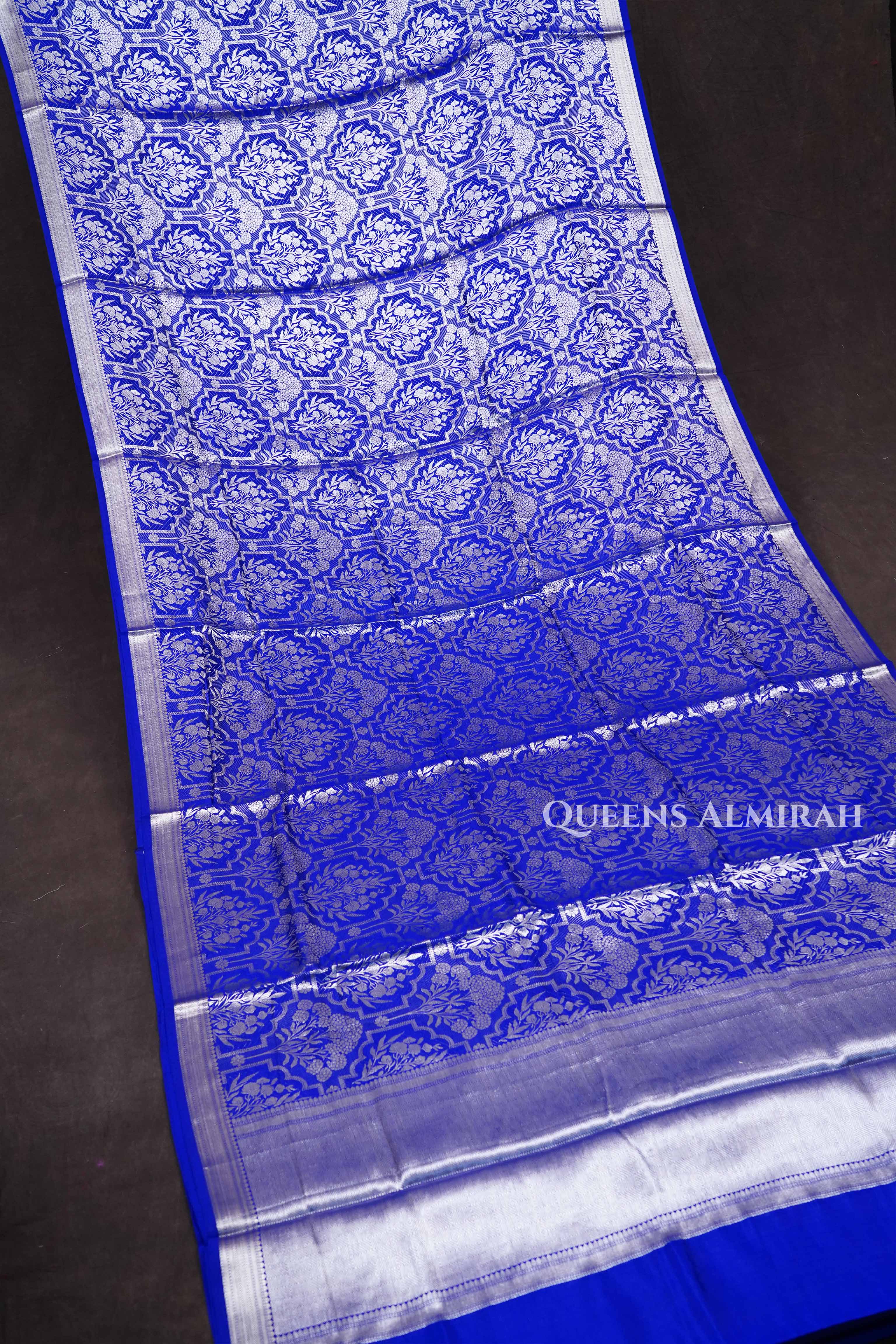 Royal Blue Banarasi Silk Saree
