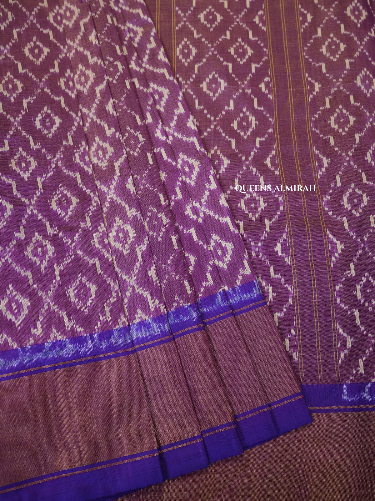 Lilac Purple Pochampally Tissue Silk Saree