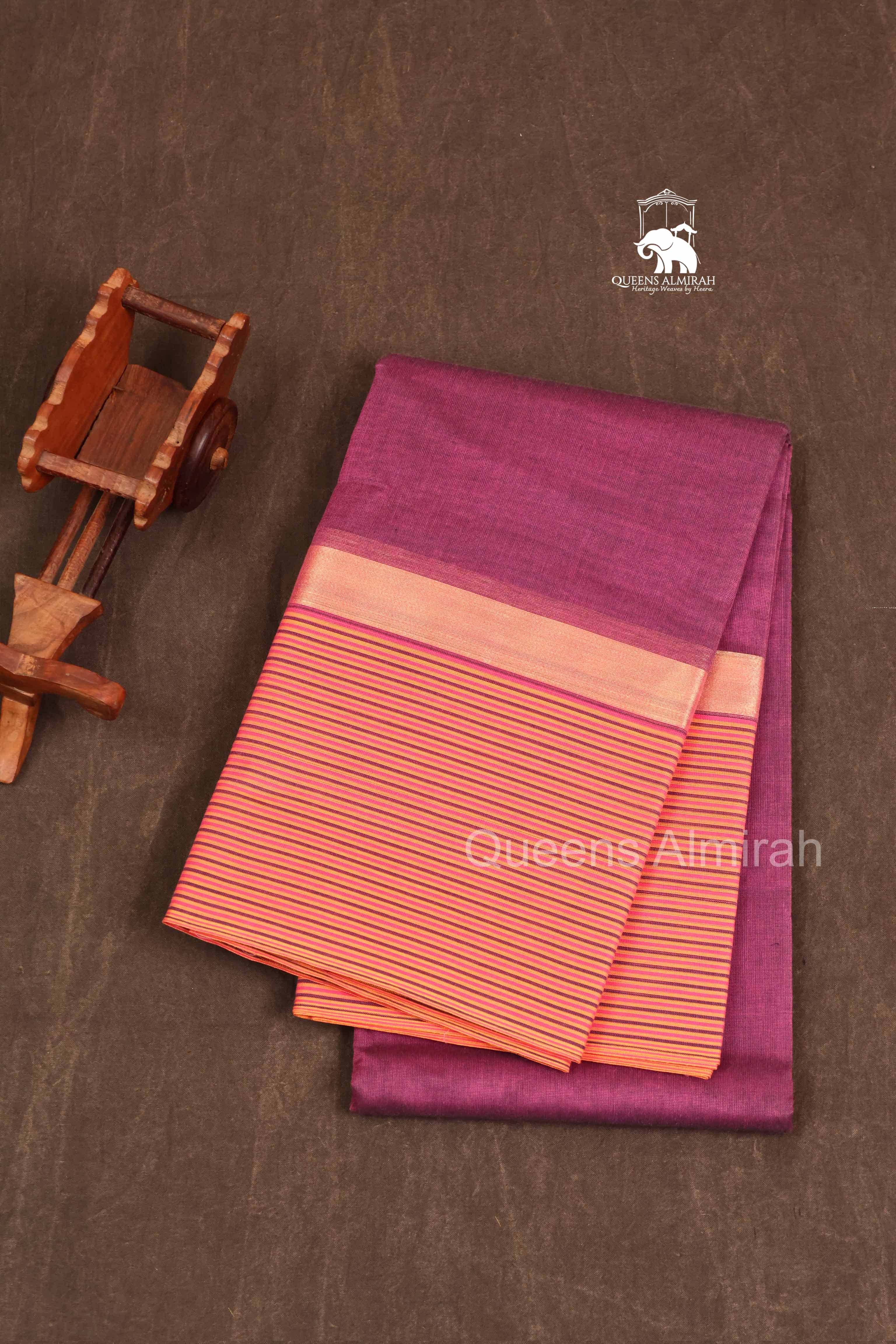 Purple Chettinad Cotton Saree
