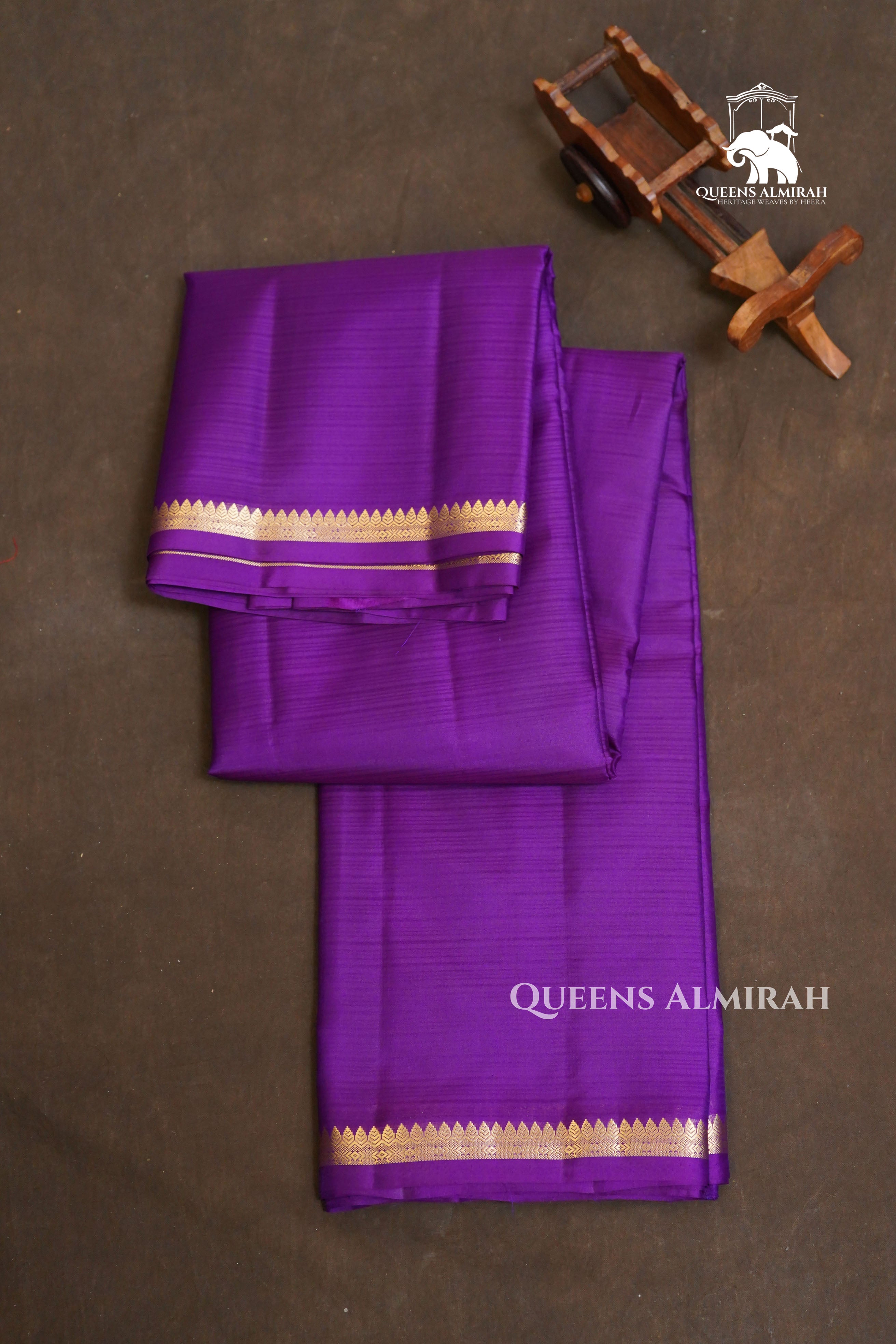 Purple With Thin Border Pure Kanchivaram Silk Saree