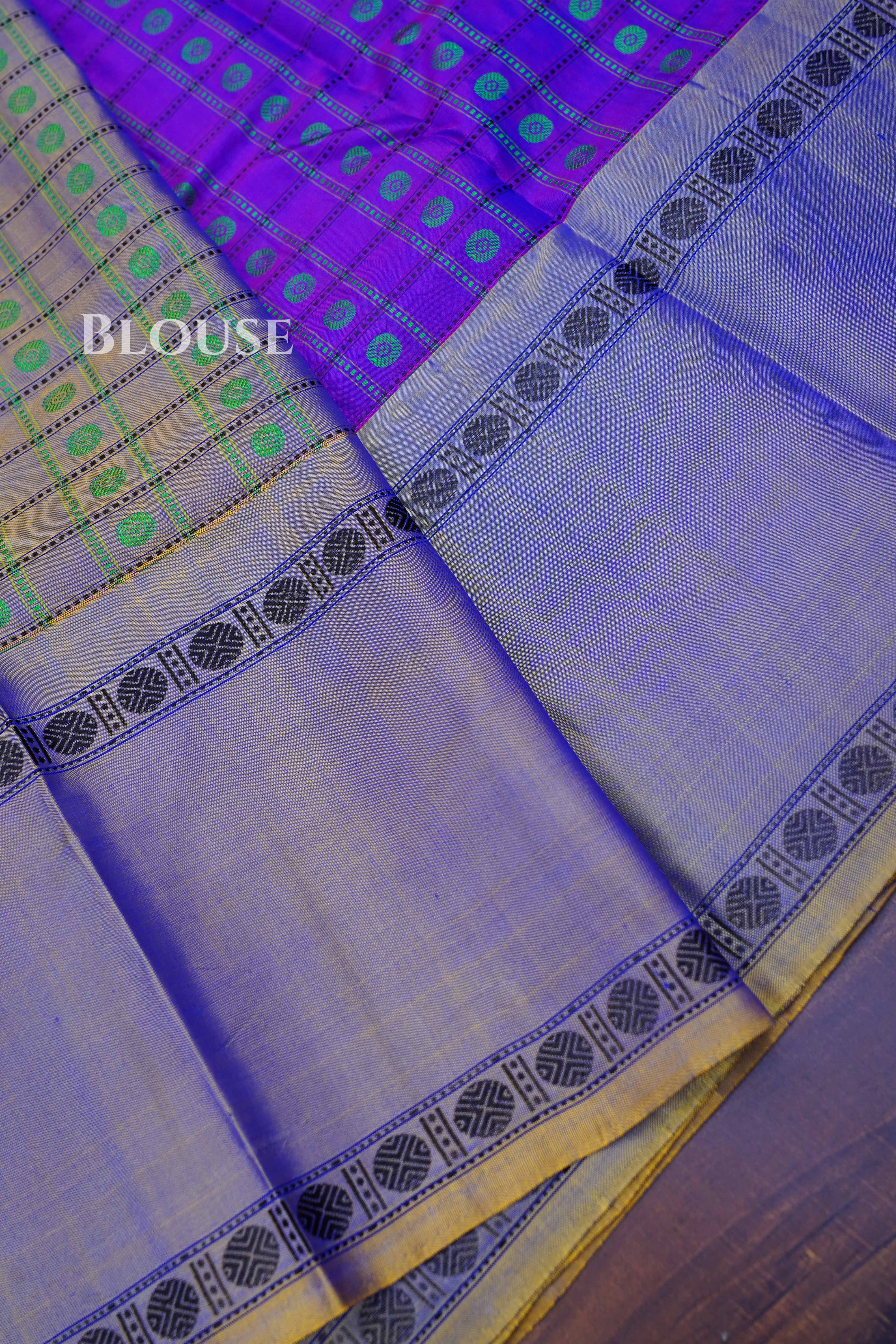 Purple Pure Kanchivaram Silk Saree
