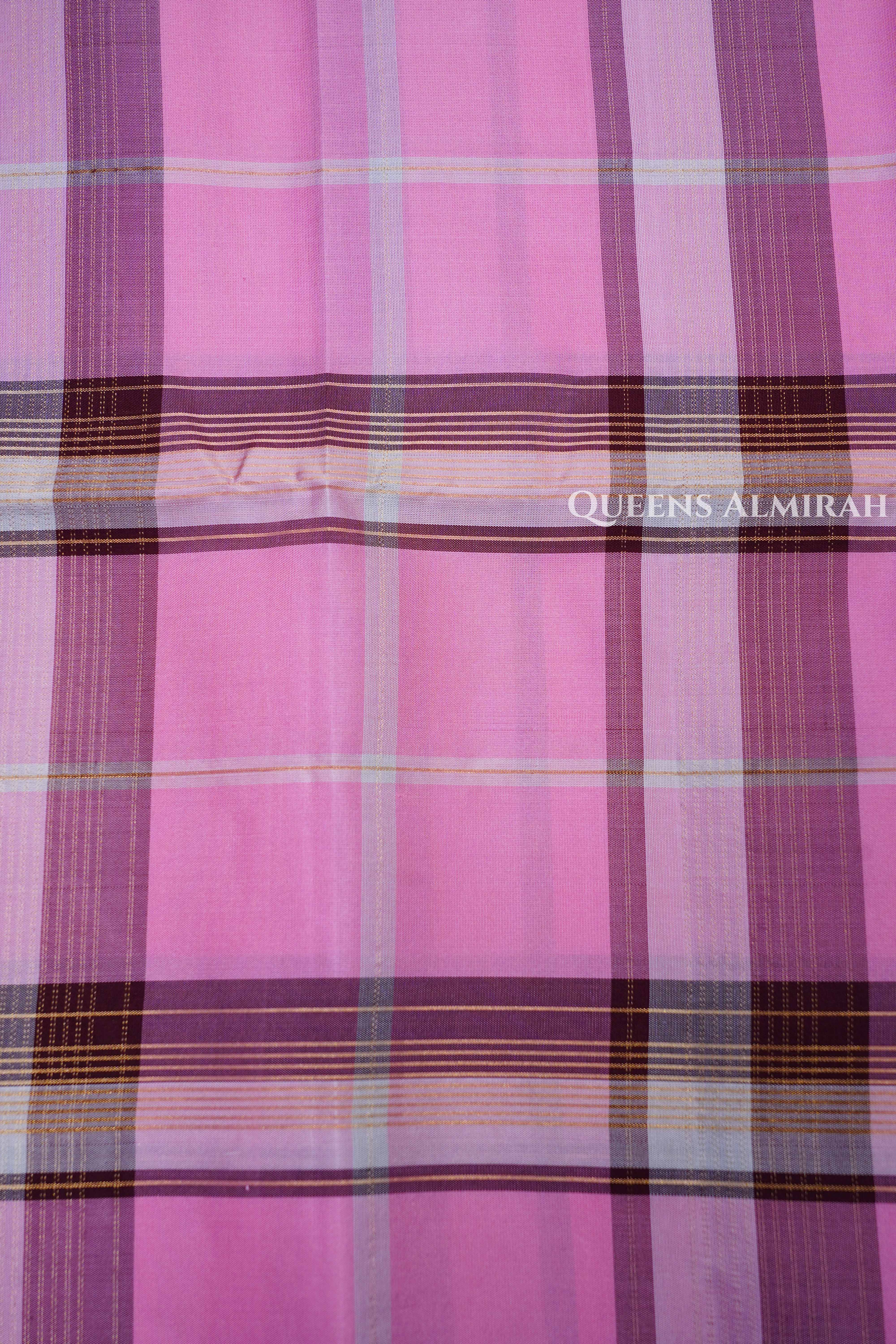 Rose Milk Pink  Pure Soft Silk Saree