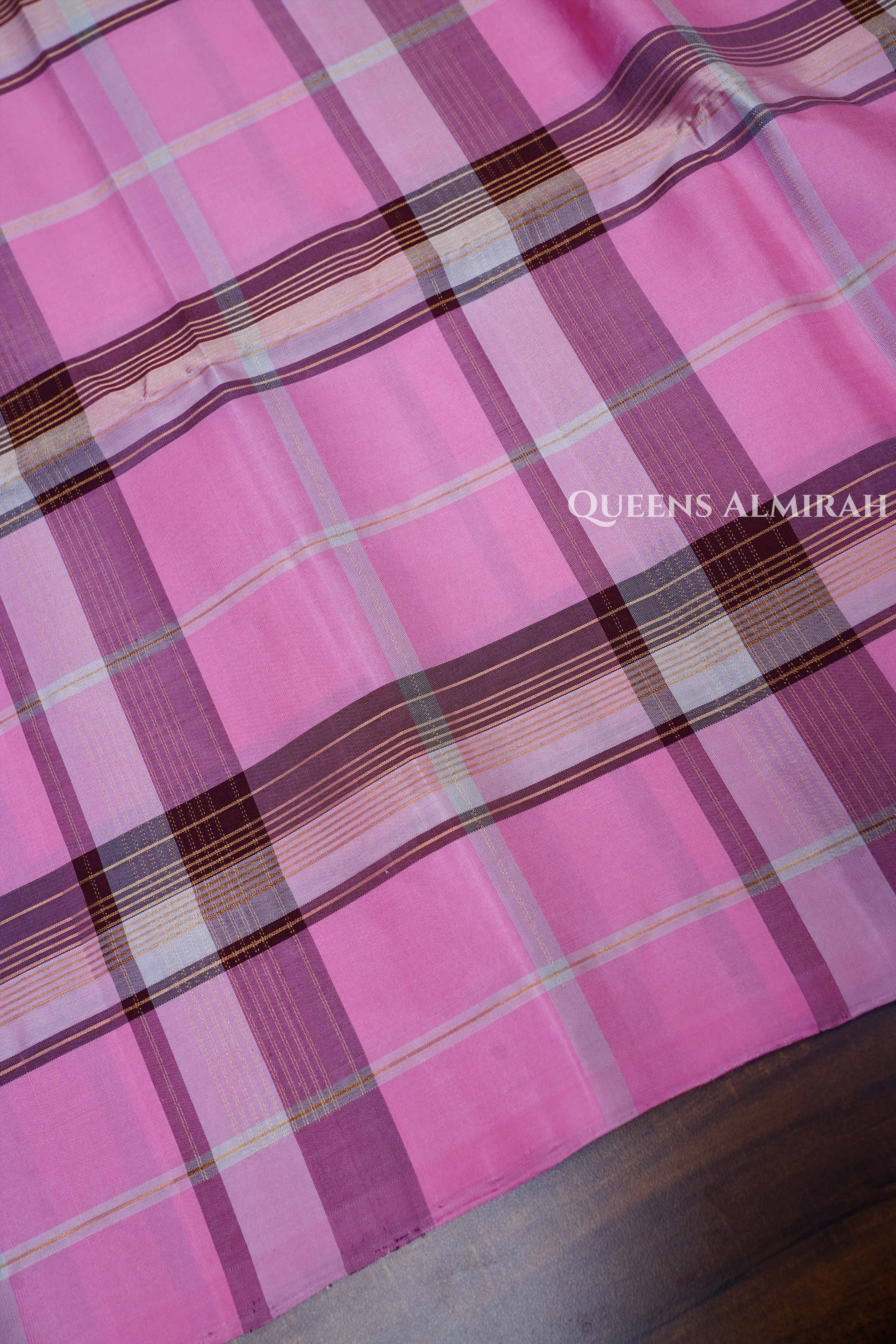 Rose Milk Pink  Pure Soft Silk Saree